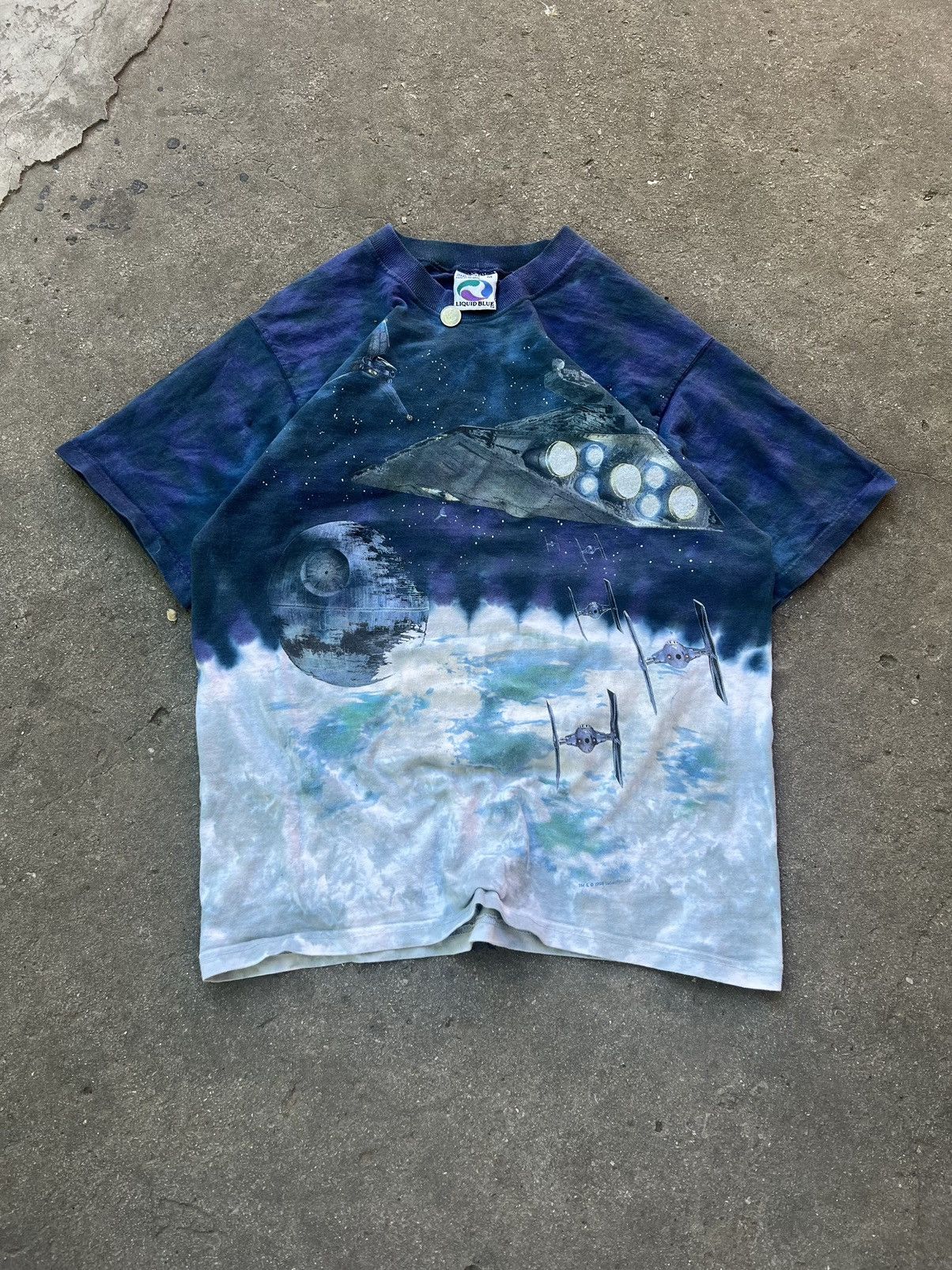 image of 1998 Liquid Blue Star Wars Vintage Lucasfilm Overprint 96S, Men's (Size Medium)