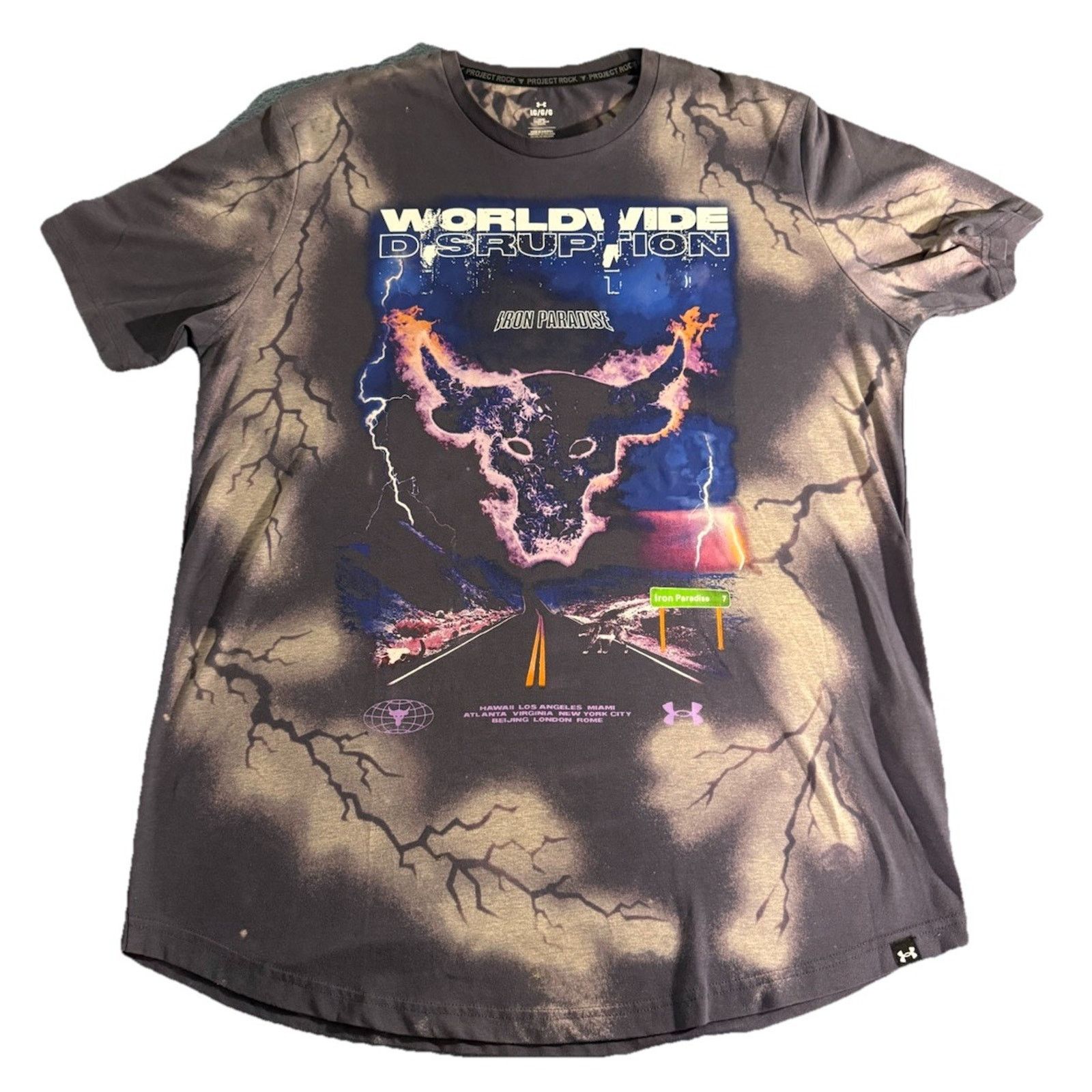 Under Armour 1 Of 1 Custom Under Armour Project Rock Shirt Worldwide Bull Size US L / EU 52-54 / 3 - 3 Thumbnail