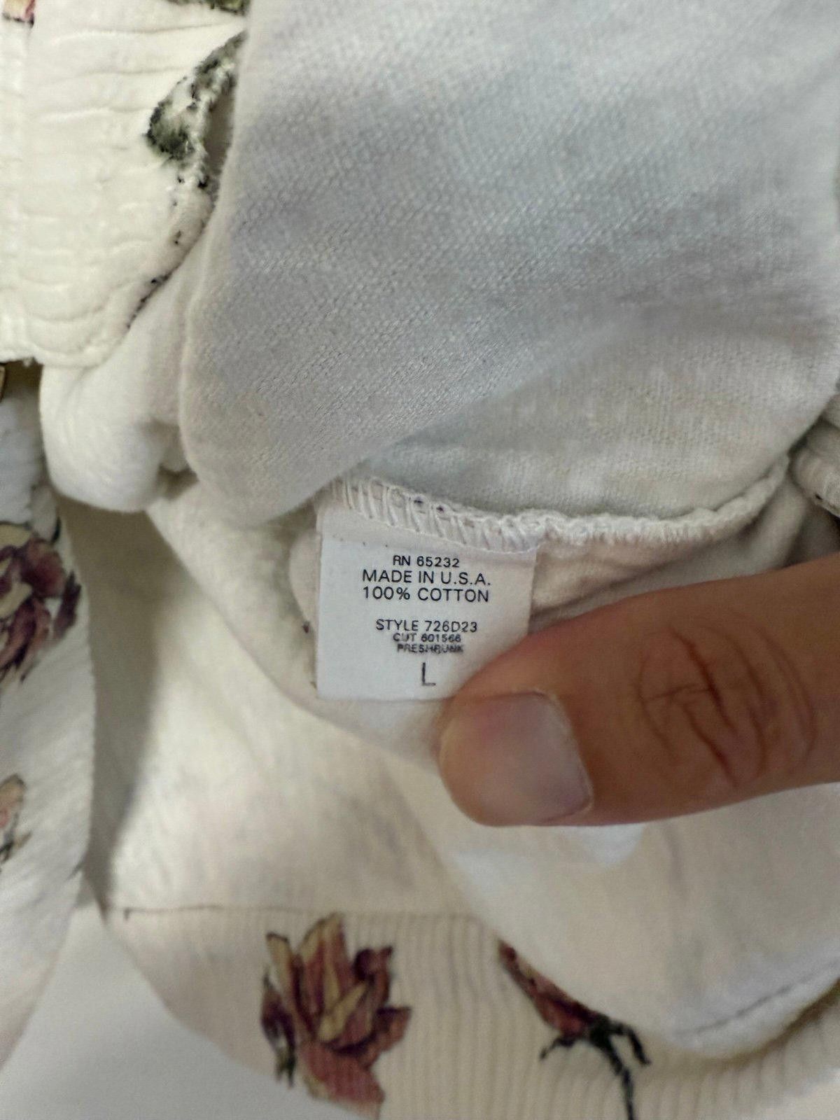 Other Vintage Floral Print Corduroy Jacket - Women's Large Size L / US 10 / IT 46 - 4 Thumbnail
