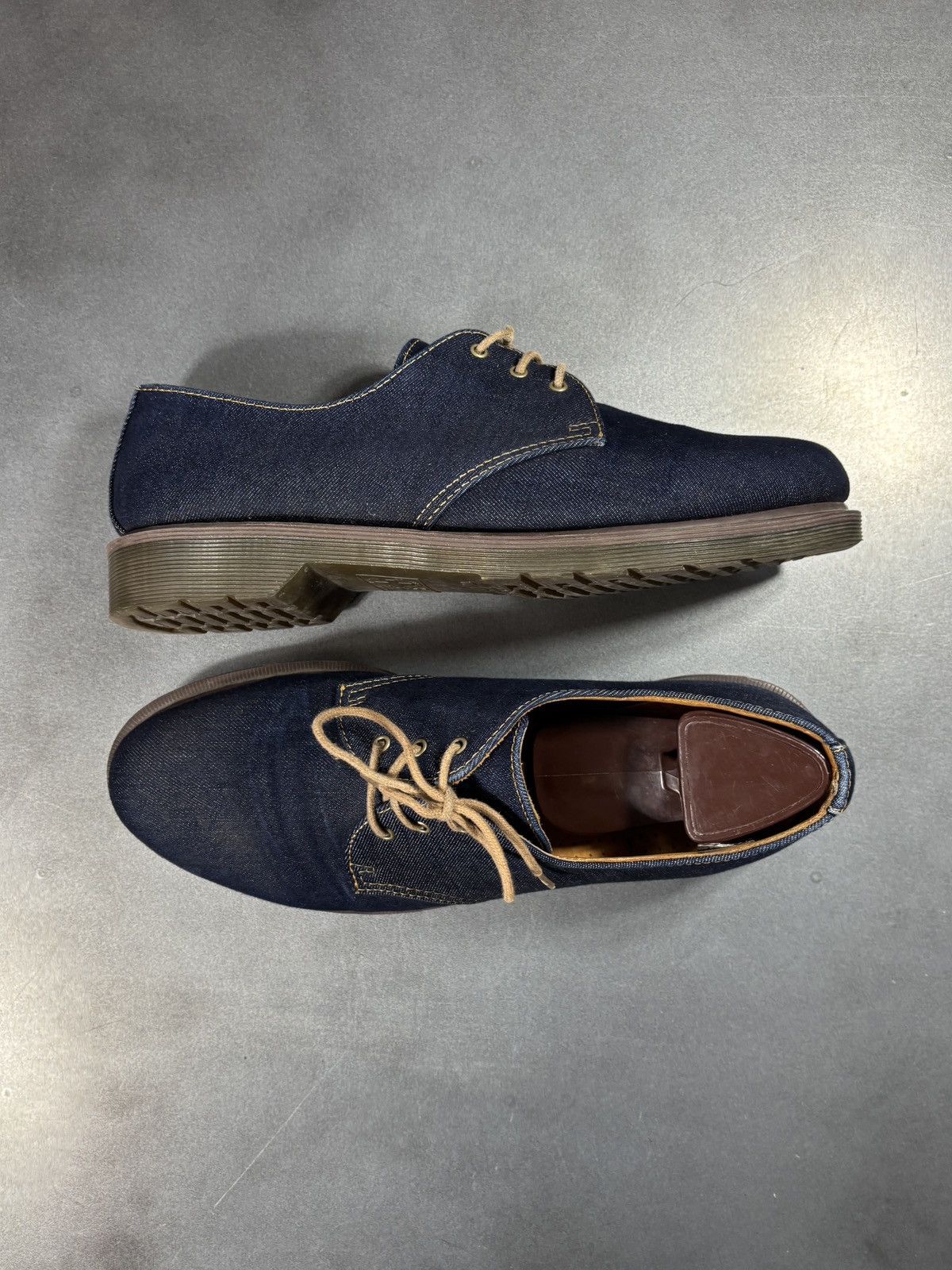 Dr. Martens F/W 2004 Doc Martens Denim Derby Boots Y2K Vintage Cagney 10 Size US 10.5 / EU 43-44 - 3 Thumbnail