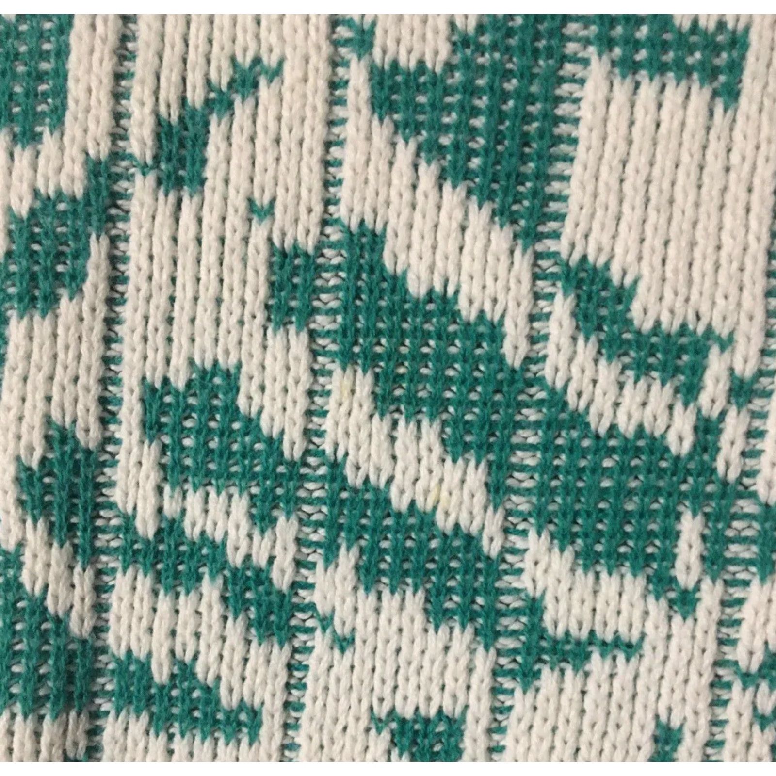 Vintage VINTAGE 90s Abstract Knit Sweater Women L Green USA Flower Art 80s 90s Heart Pullover Size L / US 10 / IT 46 - 2 Thumbnail