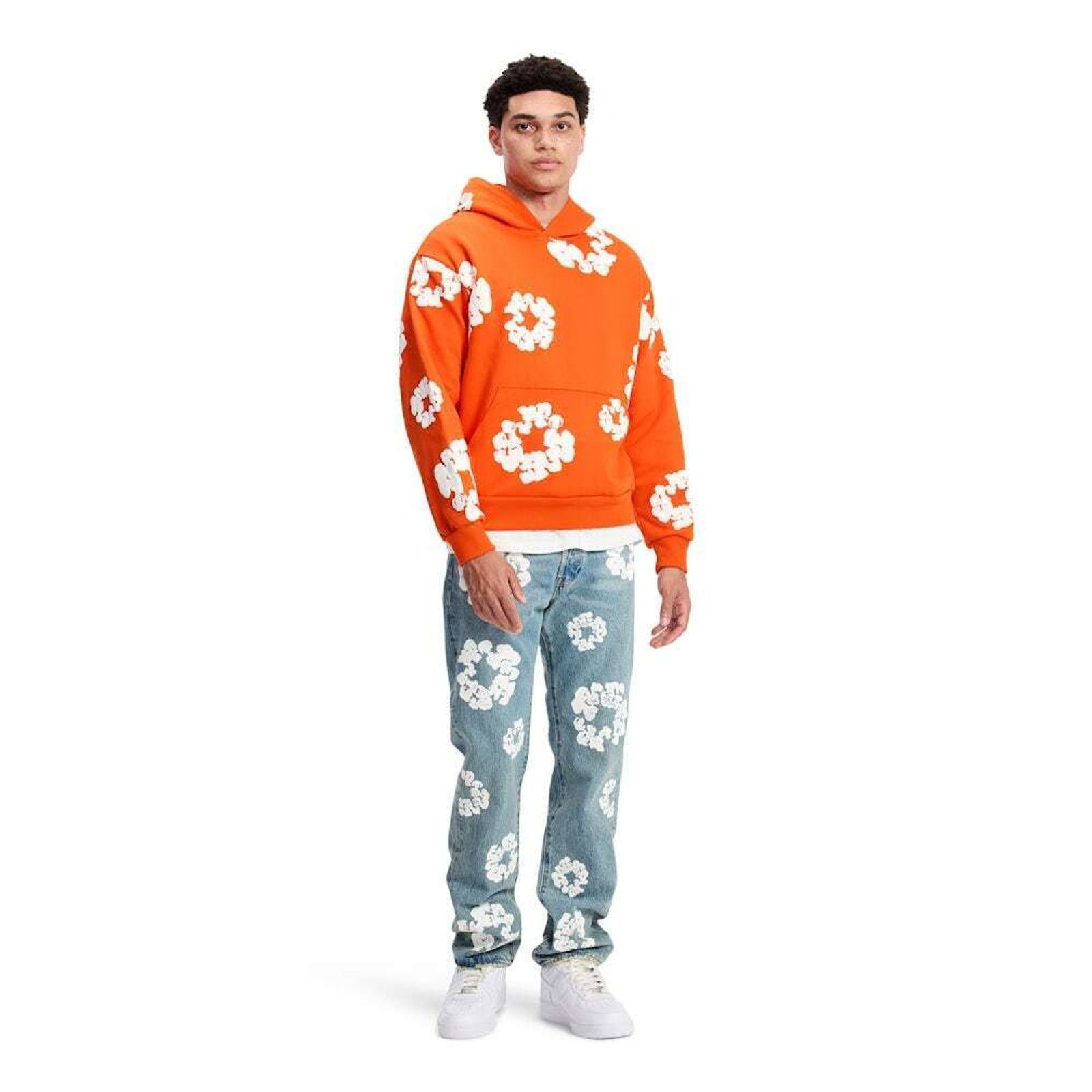 DENIM TEARS Denim Tears The Cotton Wreath Sweatshirt Orange Medium FW23 Size US M / EU 48-50 / 2 - 8 Thumbnail