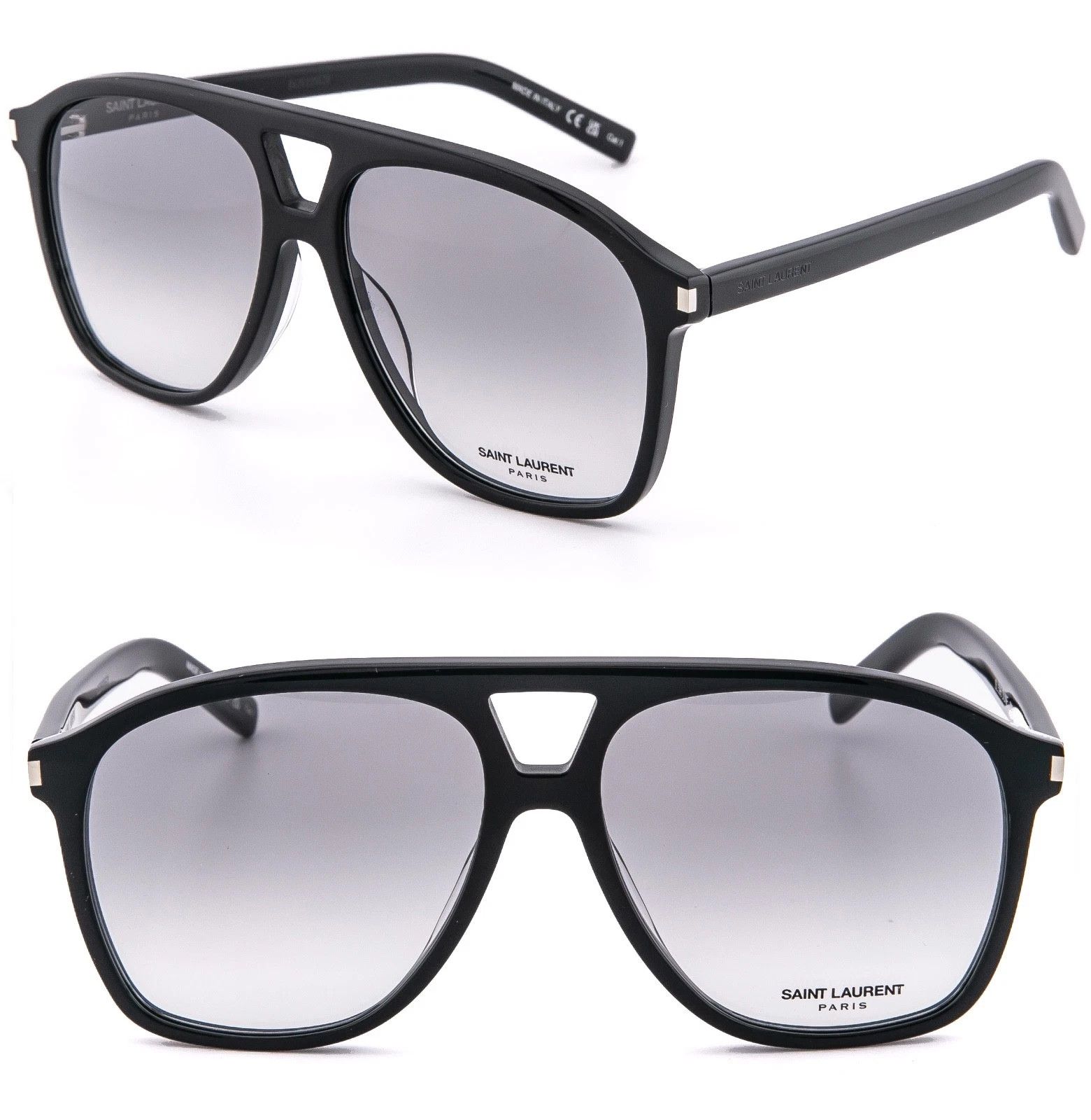 Saint Laurent Paris SAINT LAURENT DUNE SL 596 SL596 Black Aviator Sunglasses 006 Size ONE SIZE - 1 Thumbnail