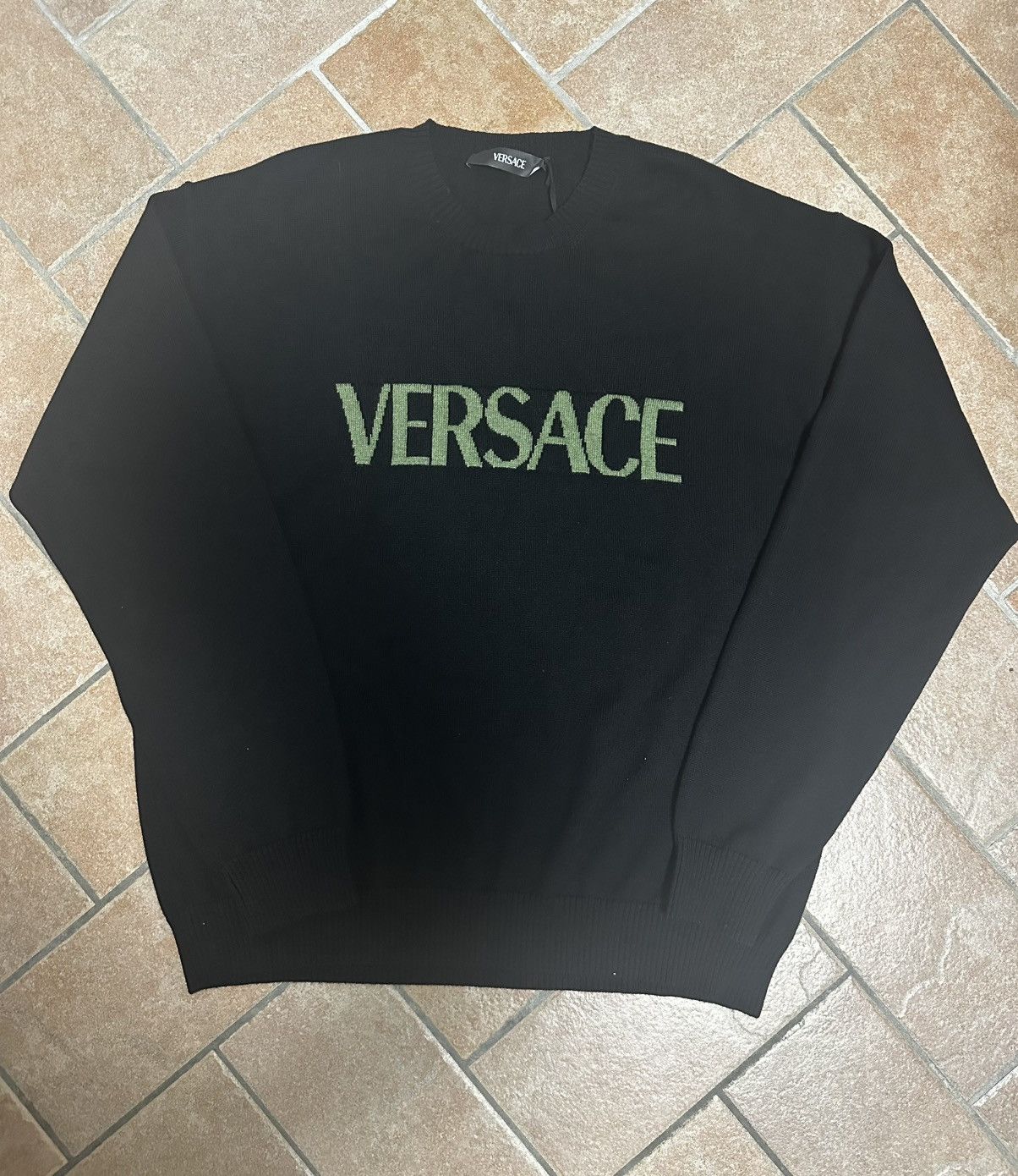 Versace Versace Black Logo Sweatshirt Size US XL / EU 56 / 4 - 1 Thumbnail