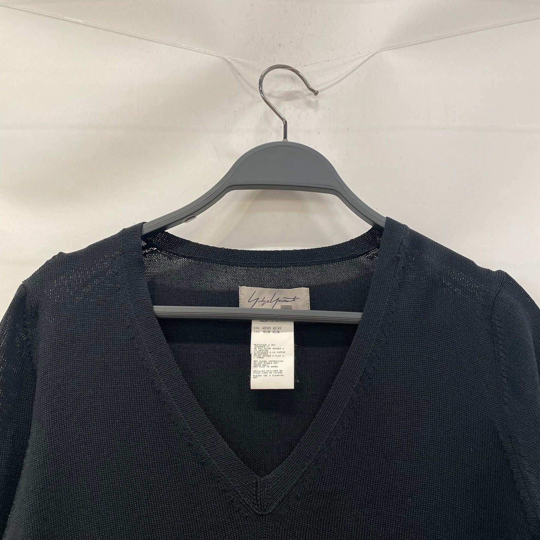 Yohji Yamamoto Archive V Neck Knit Sweater Size M / US 6-8 / IT 42-44 - 4 Thumbnail