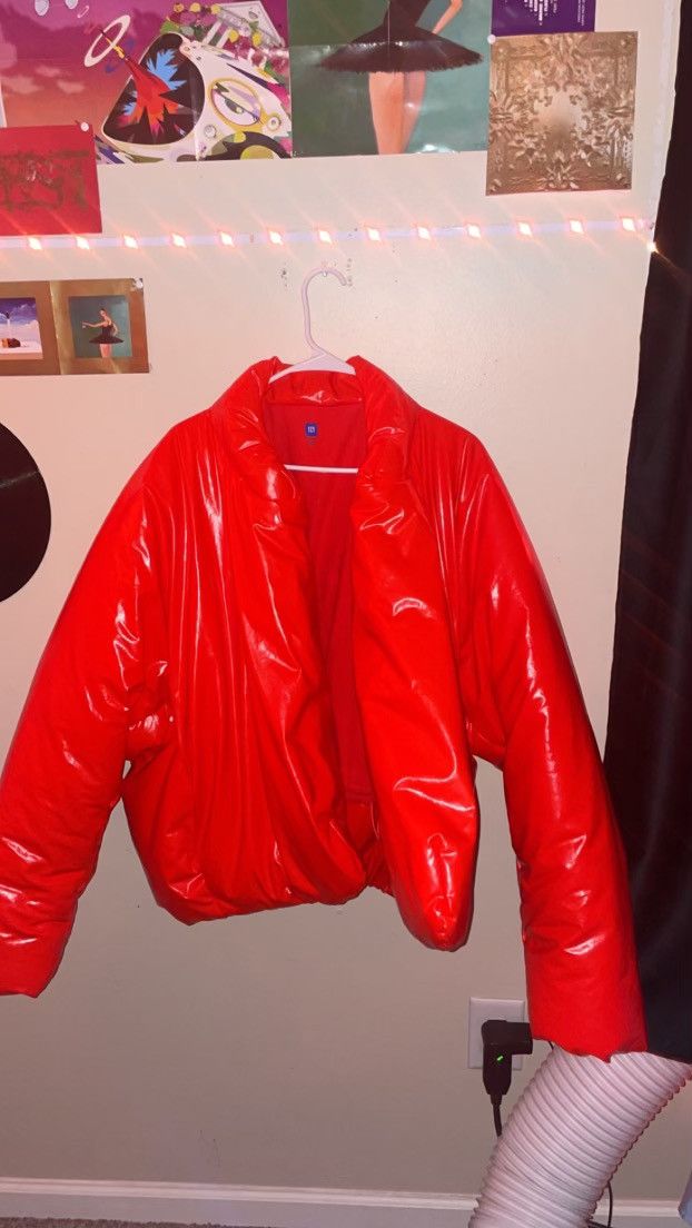 yeezy gap red jacket
