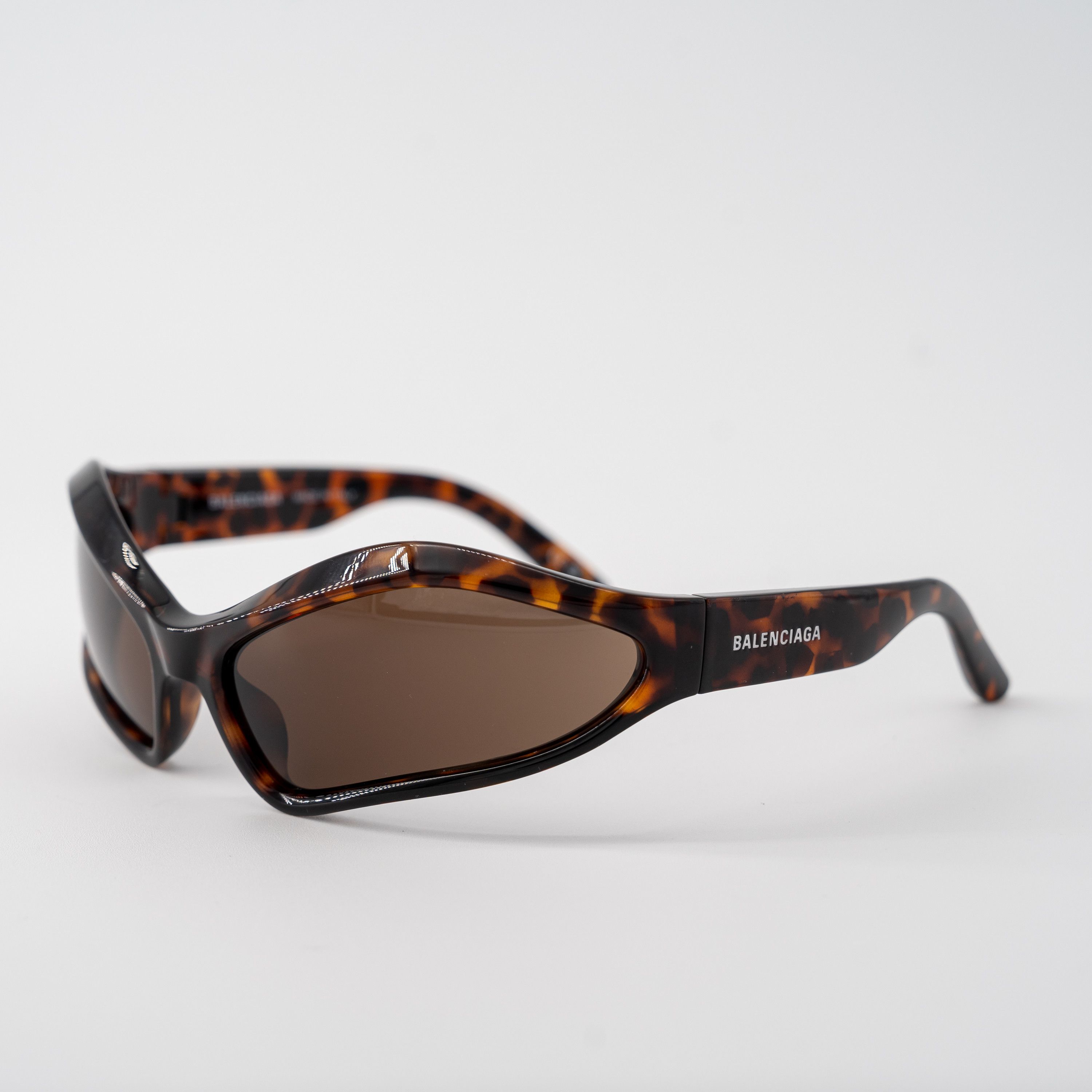 Balenciaga BALENCIAGA FENNEC Brown Angular Oval Sunglasses oversized Size ONE SIZE - 1 Thumbnail