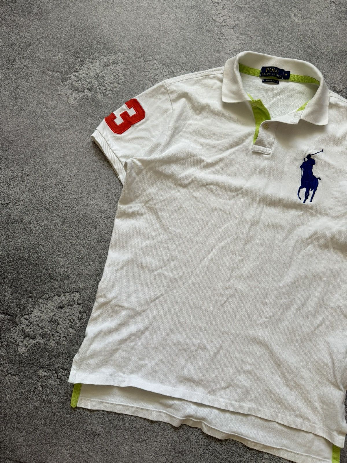 Polo Ralph Lauren × Vintage Polo Ralph Lauren M white polo tee T-shirt rugby big logo Size US M / EU 48-50 / 2 - 5 Thumbnail