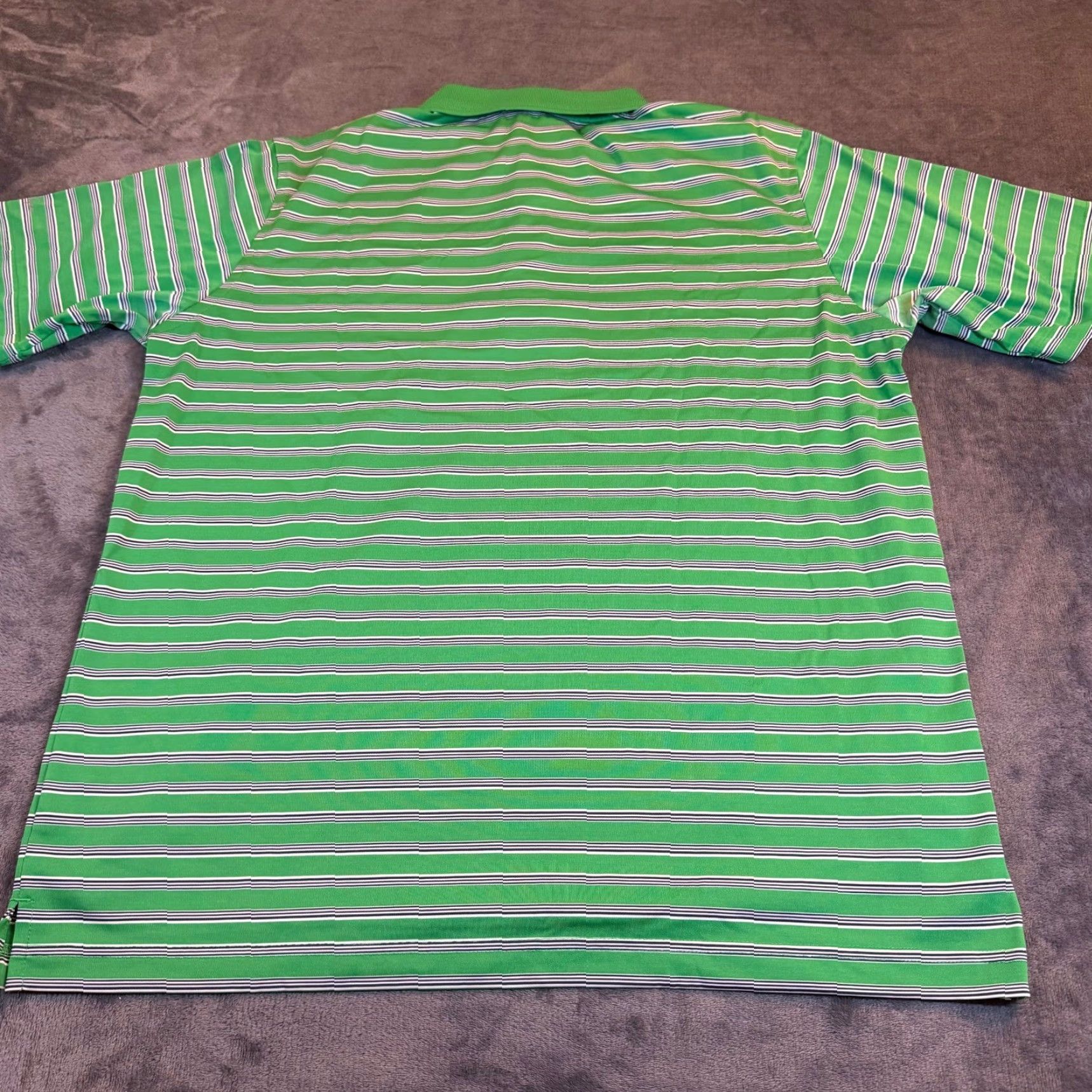 Vintage Walt Hagen Essentials Polo Shirt Striped Green Short Sleeve Mens Large Size US L / EU 52-54 / 3 - 6 Thumbnail