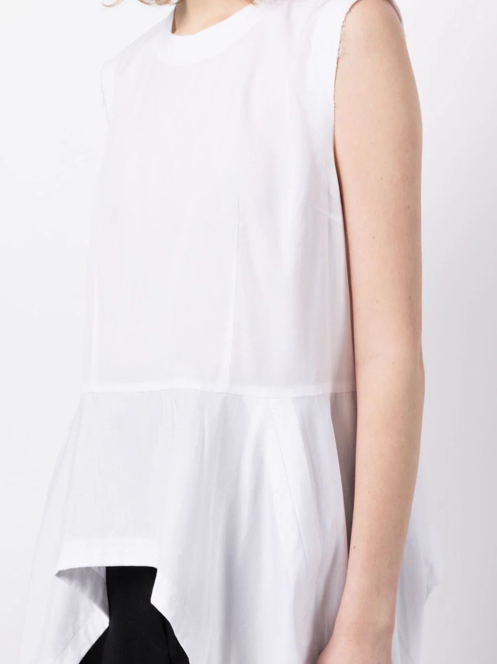 Comme des Garcons o1mle0824 Handkerchief Hem Top in White Size M / US 6-8 / IT 42-44 - 5 Thumbnail