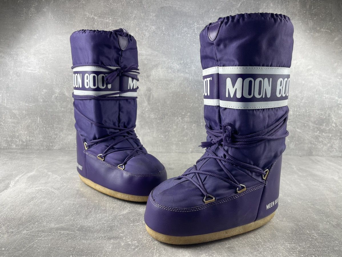 Moon Boot Moon Boot The Original Purple Nylon Snow Boots 1990s Size US 7 / IT 37 - 4 Thumbnail