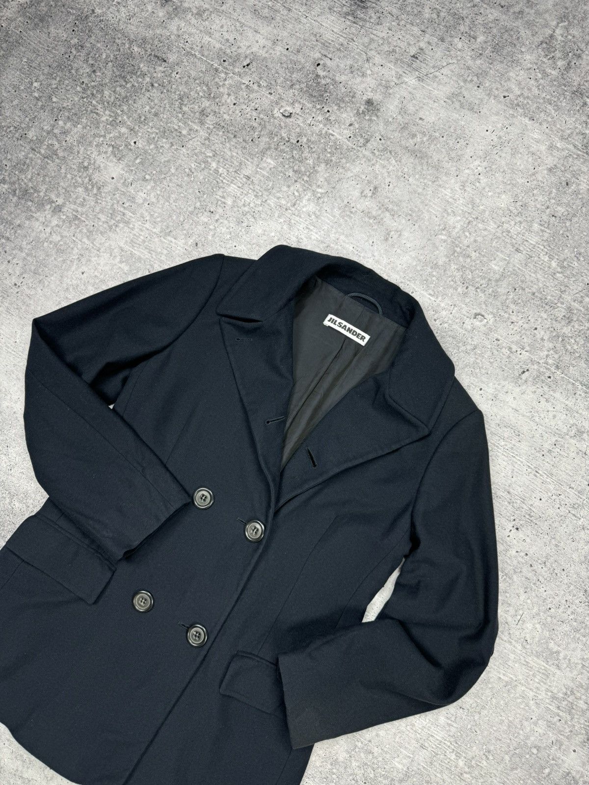 Jil Sander Vintage Jil Sander Lambswool Women Double-Breasted Blazer Size XS / US 0-2 / IT 36-38 - 4 Thumbnail