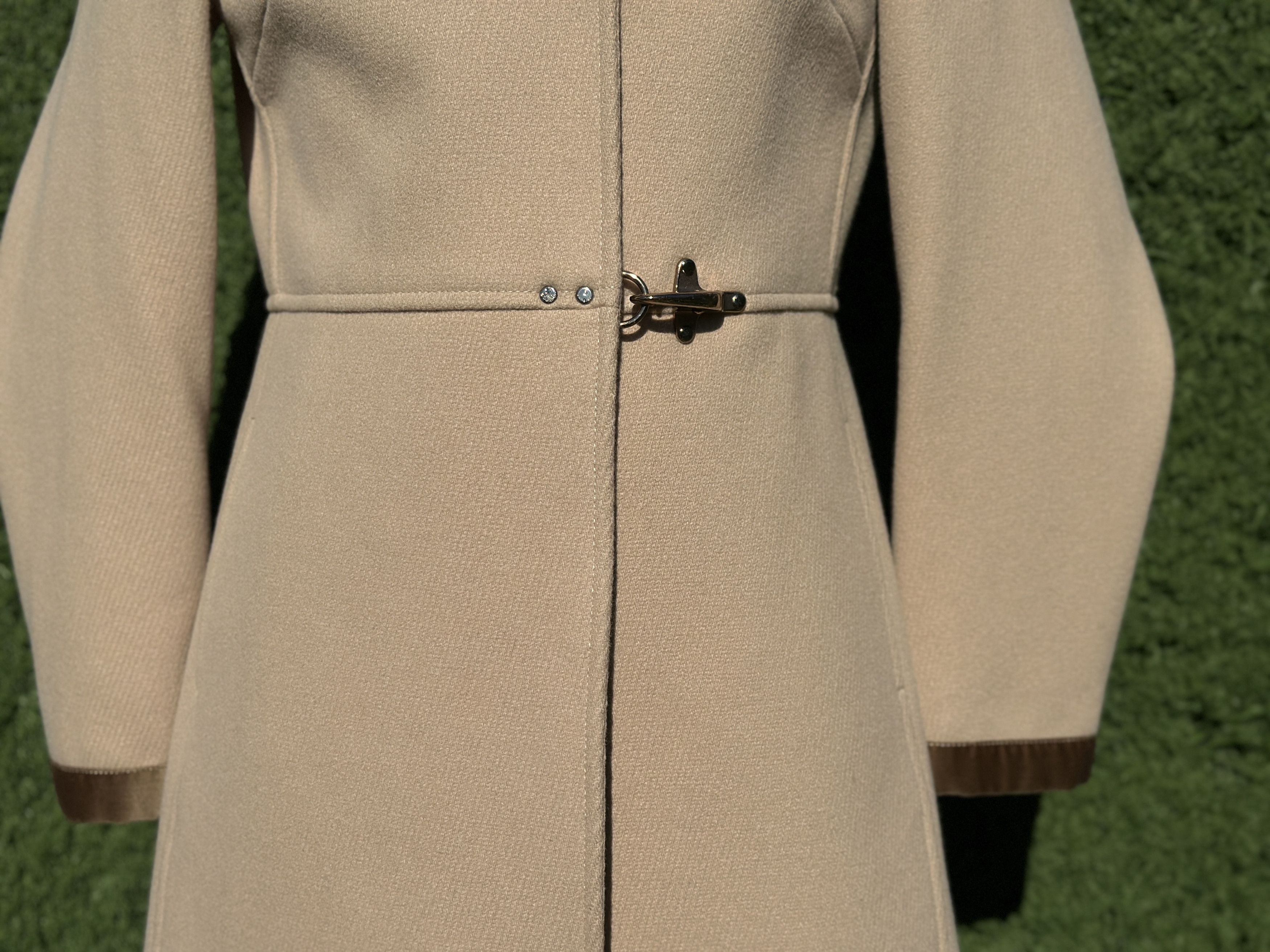 Fay Virginia Wool Coat Hook Closure Made in Italy Size M