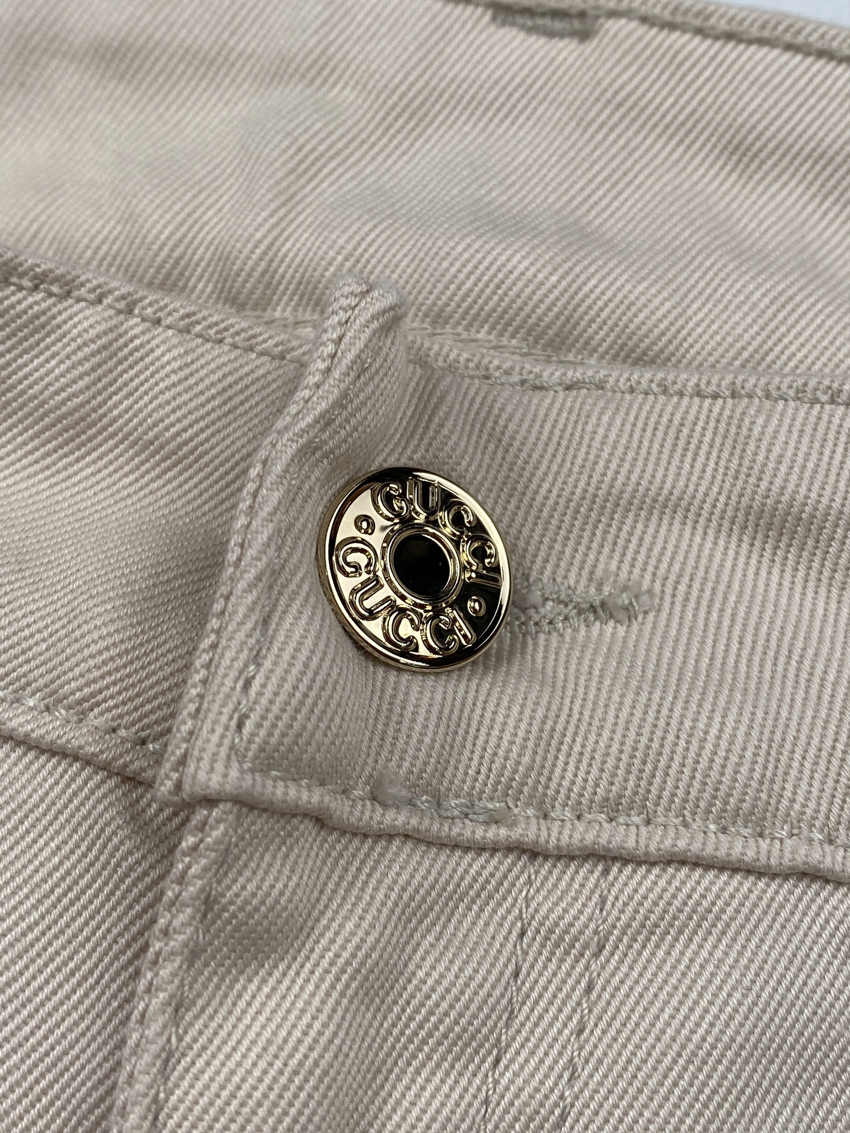 Gucci Embroidered Heart Crest Denim Pants Size 25" / US 0 / IT 36 - 6 Thumbnail