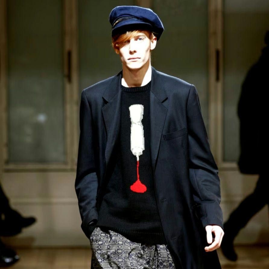 Yohji Yamamoto Pour homme 09aw paint knit