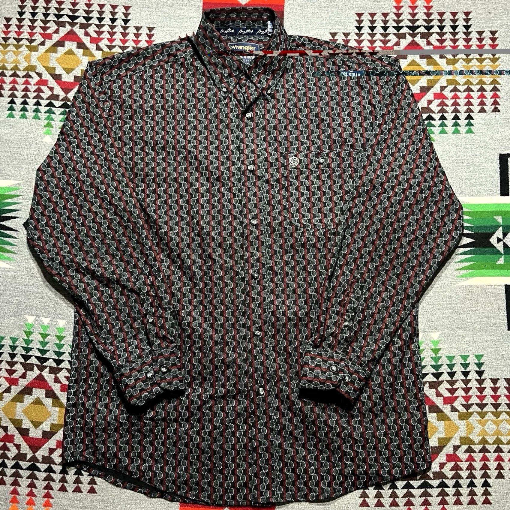 Wrangler Wrangler George Strait Shirt Mens Large Multicolor Western Long Sleeve Rodeo Size US L / EU 52-54 / 3 - 2 Thumbnail