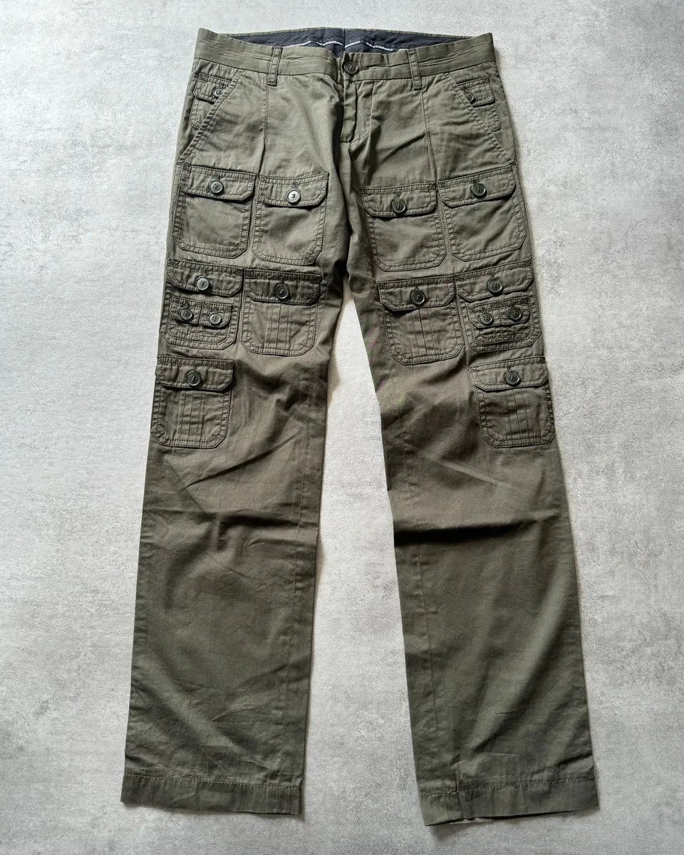 Dolce & Gabbana SS2008 Dolce & Gabbana 25 Pockets Cargo Olive Pants Size US 30 / EU 46 - 1 Thumbnail