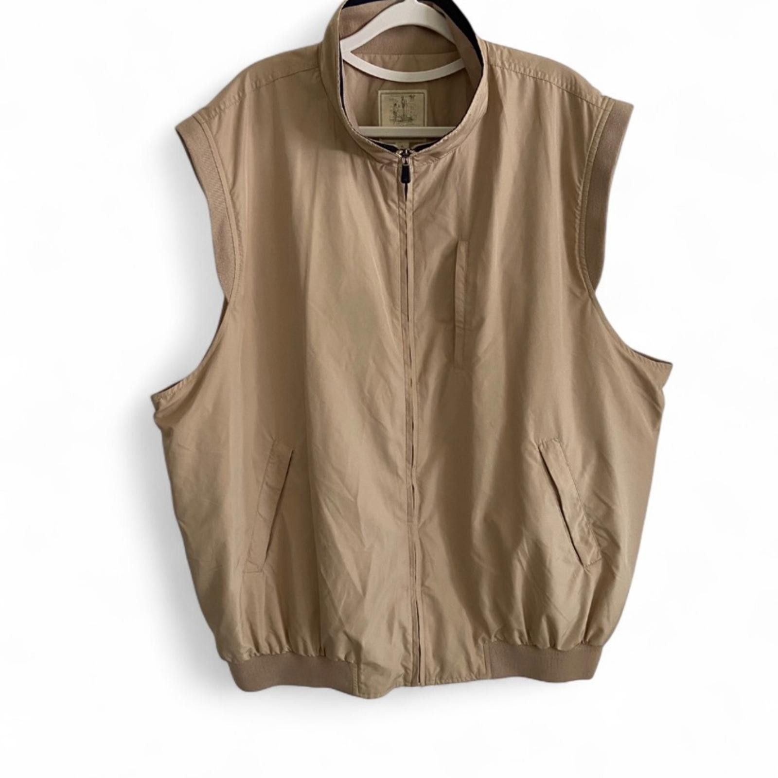 Brooks Brothers Brooks Brothers Tan Lined Sleeveless Collared Vest Sz XL Size US XL / EU 56 / 4 - 2 Thumbnail