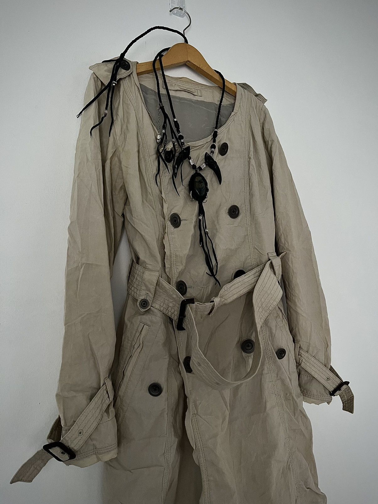 5351 POUR LES HOMMES 2000s 5351 Pour Les Femmes Asymmetric Napoleon Parka Jacket Size US M / EU 48-50 / 2 - 3 Thumbnail