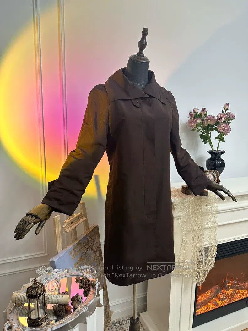Hermes Hermes 1997FW vintage silk hidden-button mid-length trench Size S / US 4 / IT 40 - 3 Thumbnail