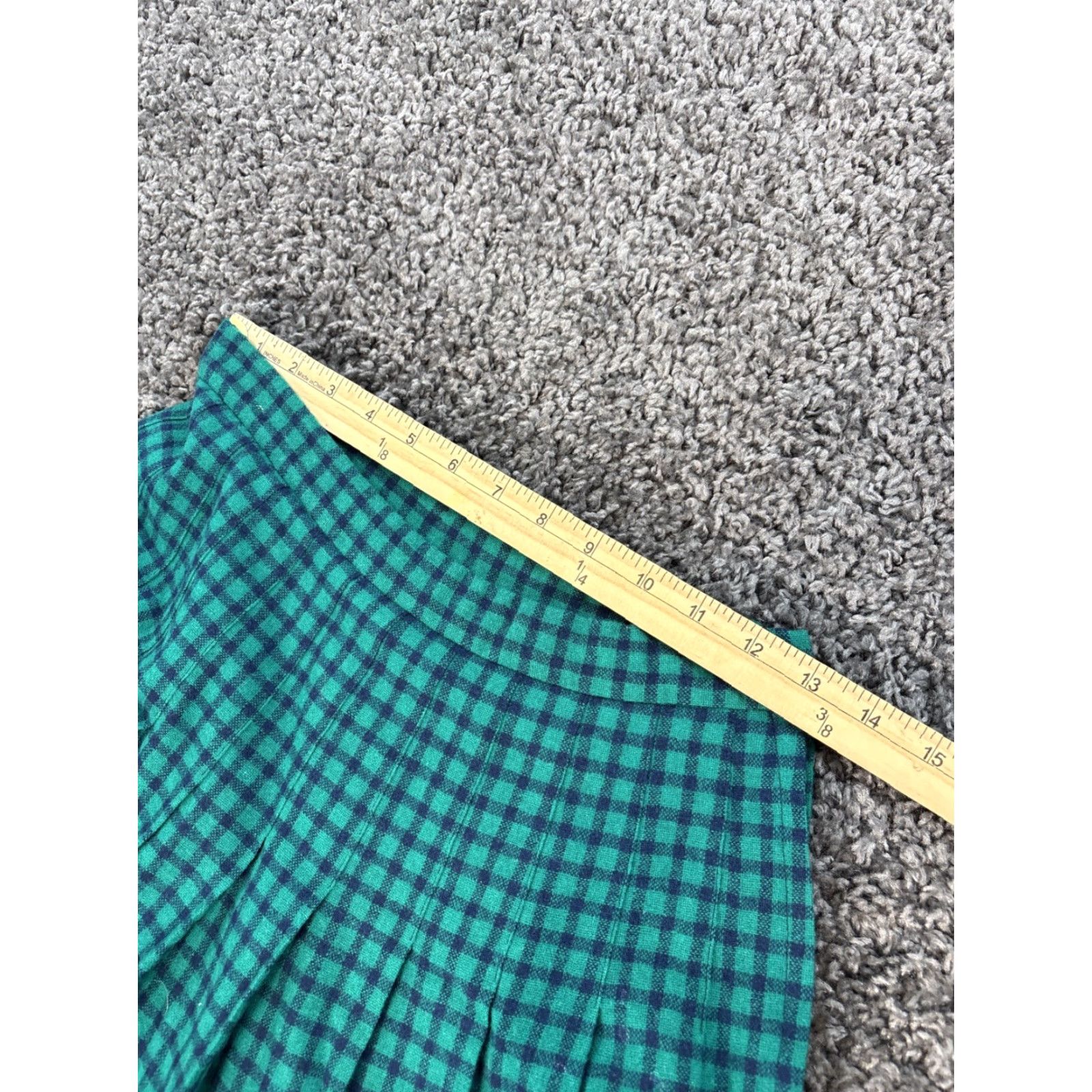 Pendleton VINTAGE Pendleton Skirt Long 50s Wool Striped Teal Petite 6 Women Size 28" / US 6 / IT 42 - 3 Thumbnail