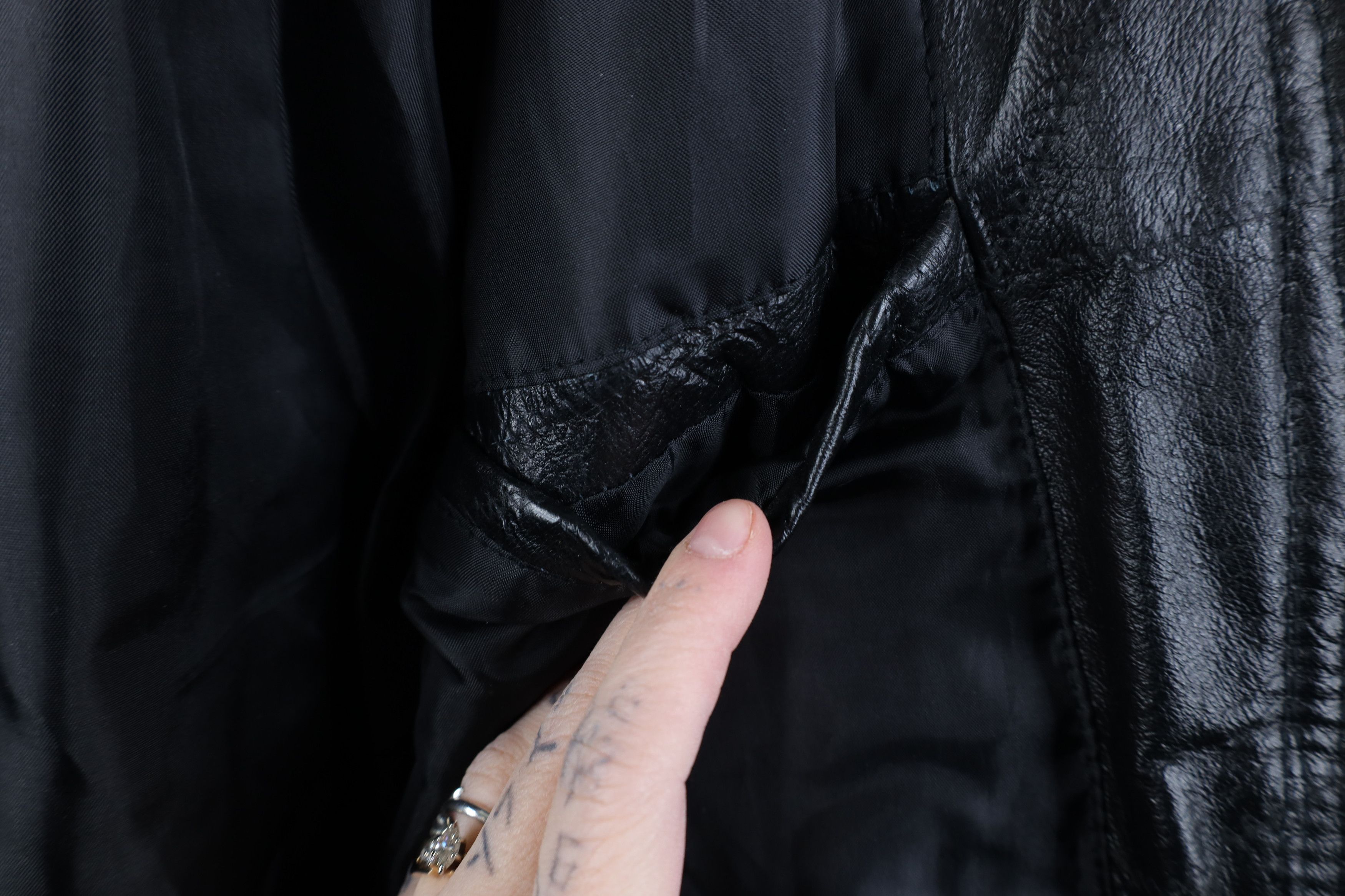 Vintage Vintage 90s Streetwear Patchwork Leather Bomber Jacket Size US XXL / EU 58 / 5 - 12 Thumbnail