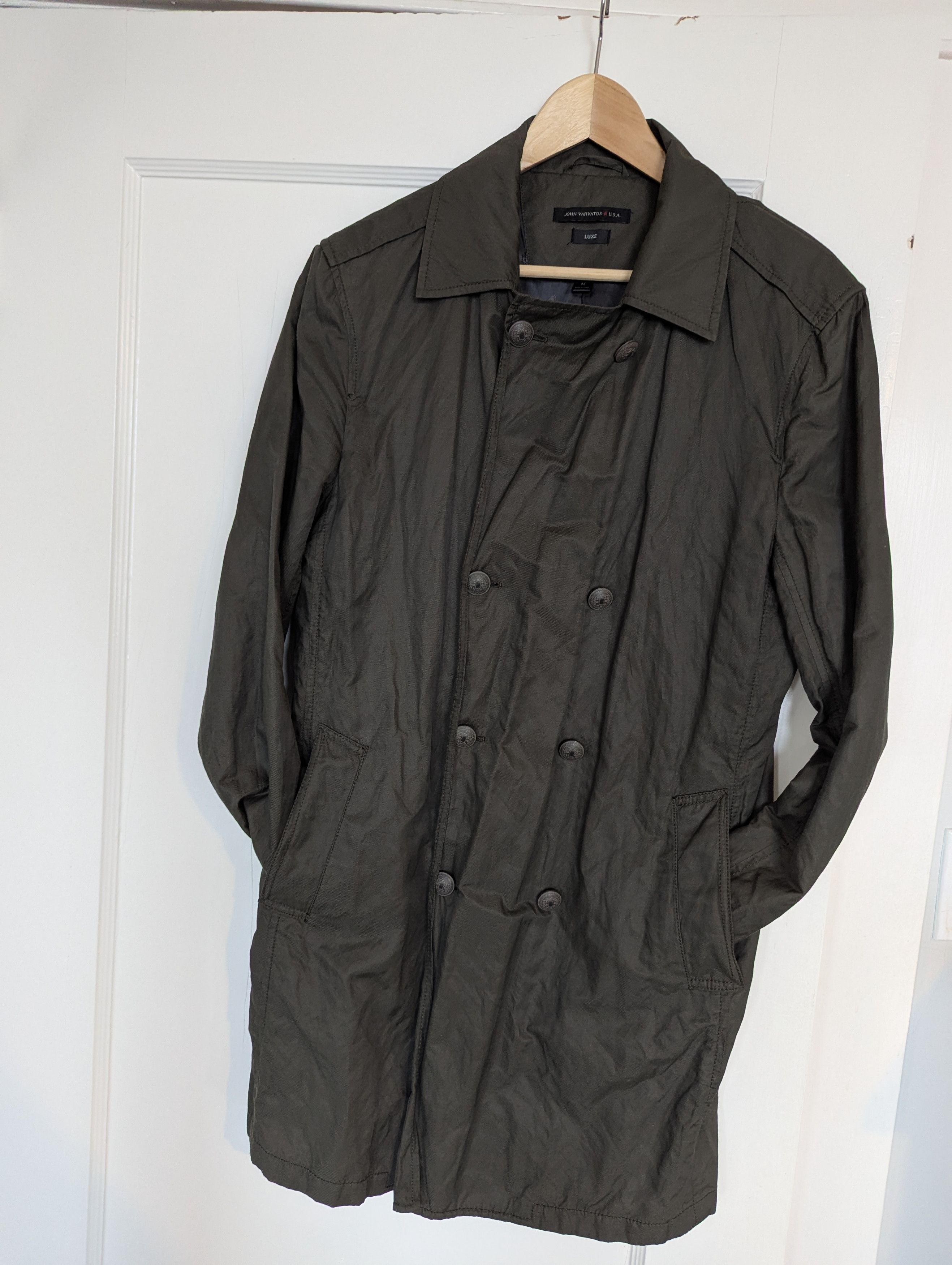 John Varvatos John Varvatos Luxe Modern Trench Coat in Fatigue Size US M / EU 48-50 / 2 - 2 Thumbnail