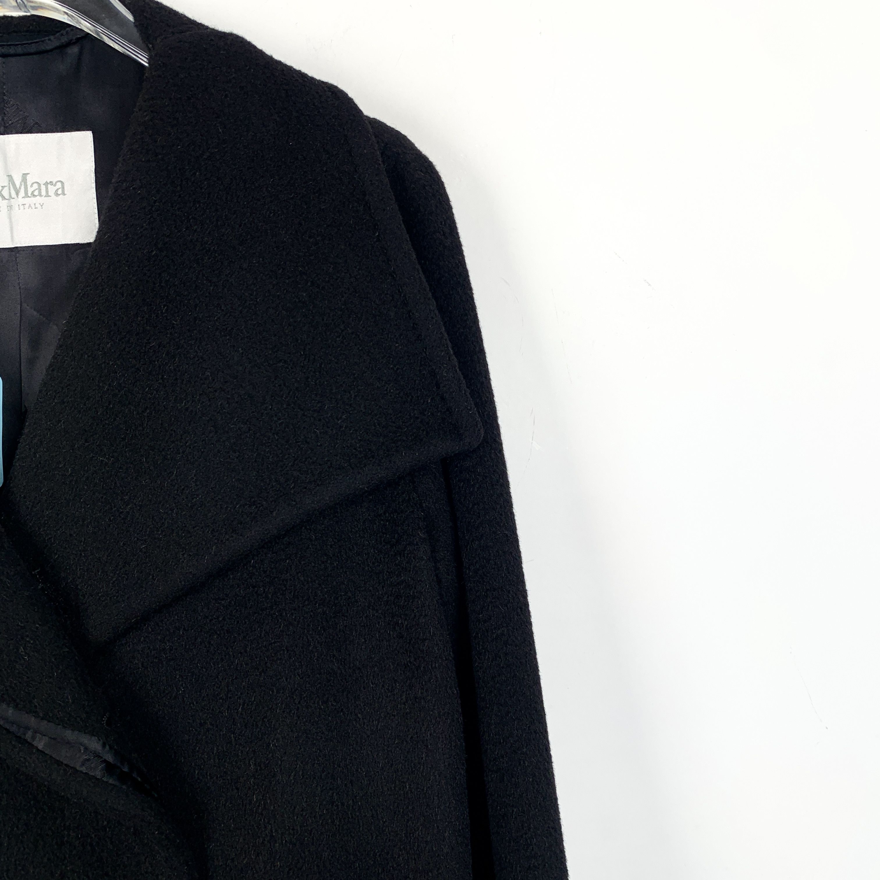 Max Mara Maxmara Black Cashmere Belted Coat 38 S Size S / US 4 / IT 40 - 5 Thumbnail