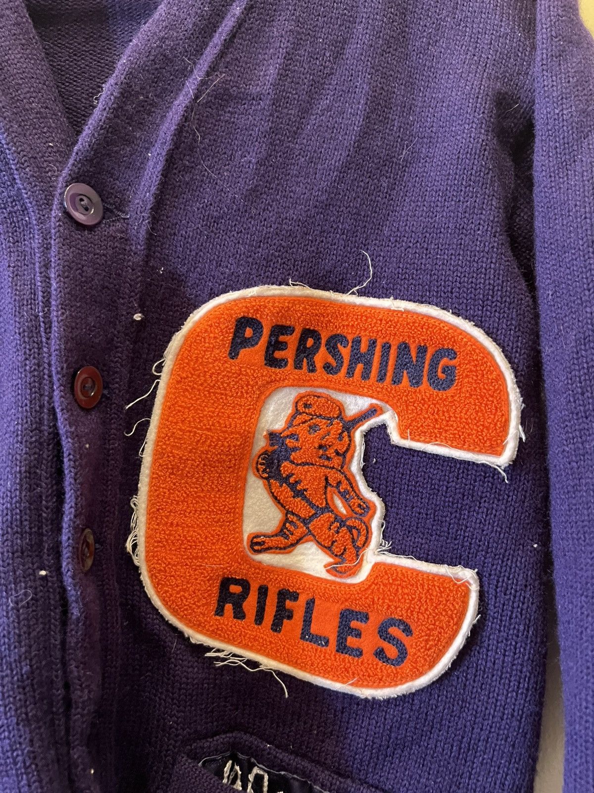 Other Vintage 1950-60s"Perishing Rifles"Chain Stitch Wool Cardigan Size US M / EU 48-50 / 2 - 2 Thumbnail