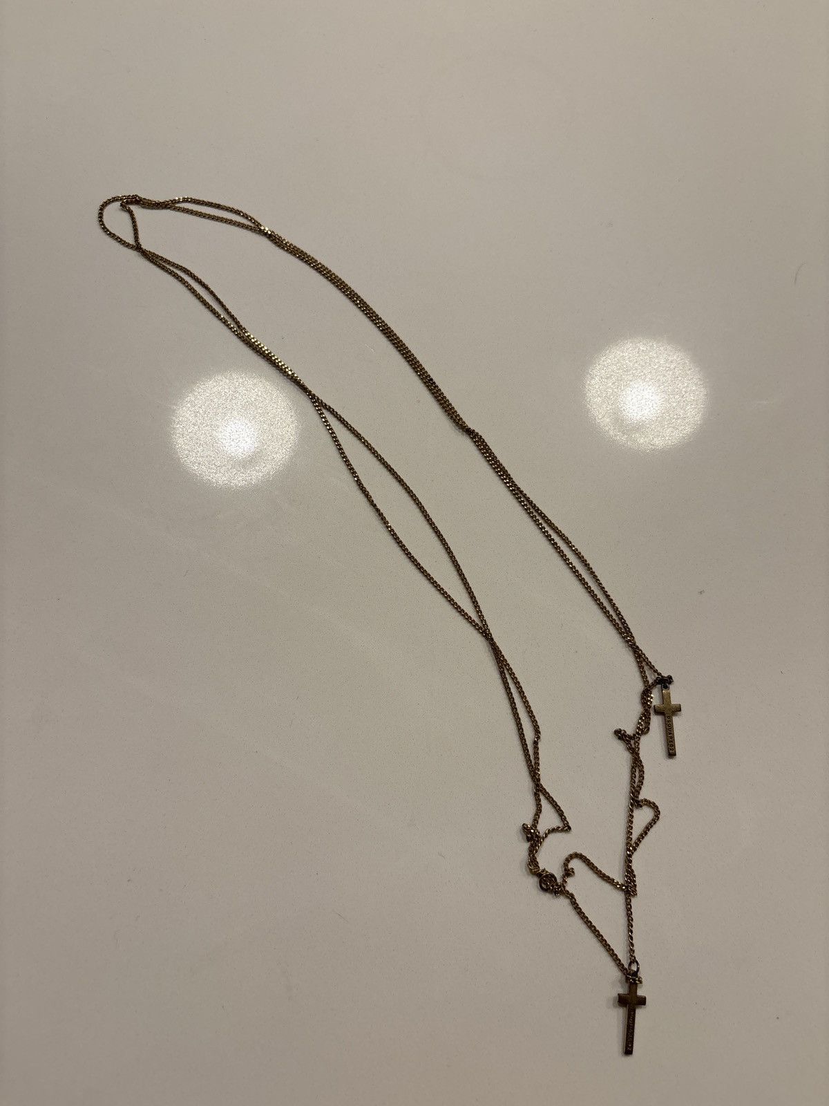 Dsquared2 Double Cross Necklace Gold Size ONE SIZE - 2 Thumbnail
