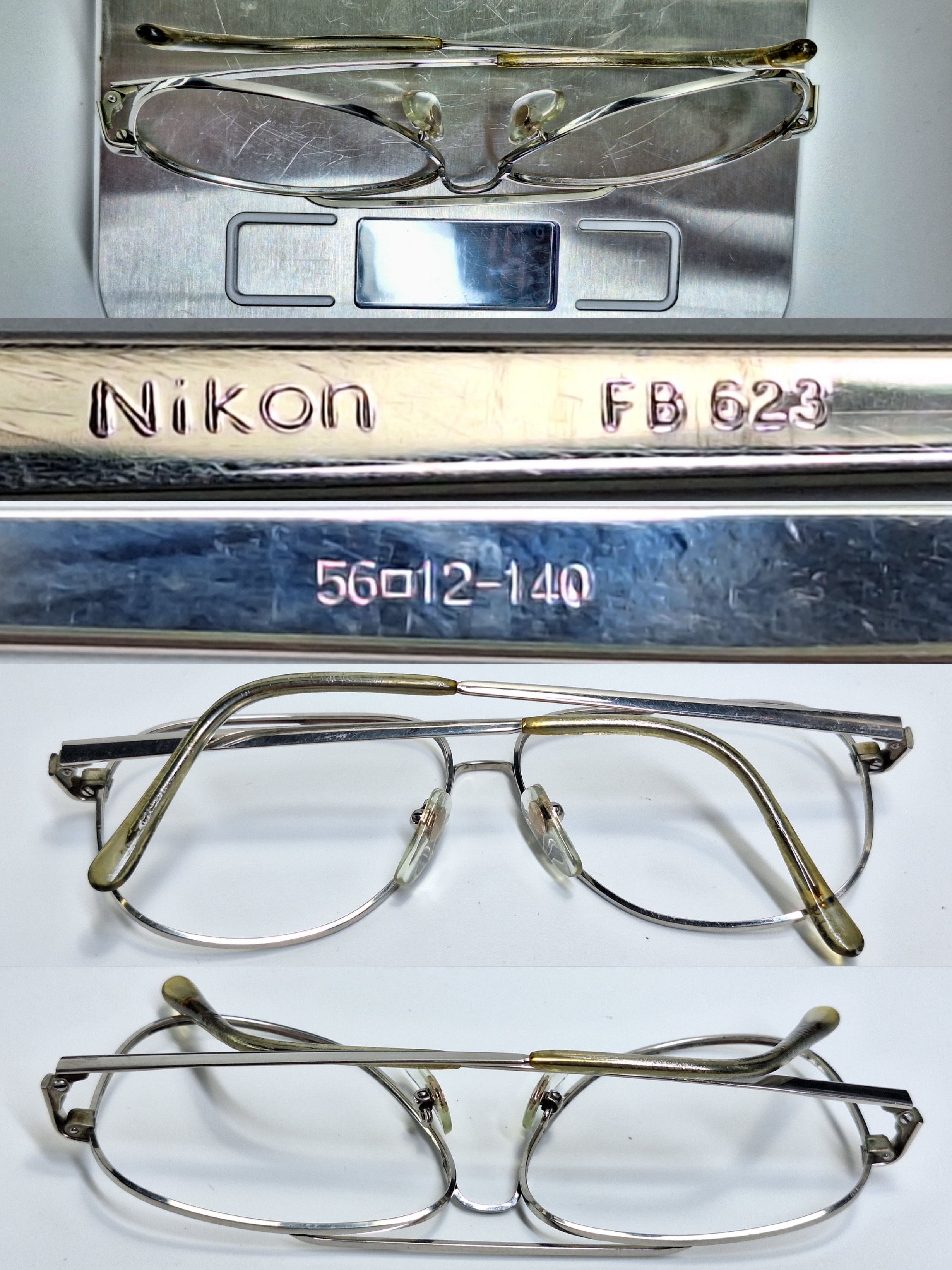 Nikon 90s Nikon FB623 Double Bridge Vintage Eyeglass Frame Size ONE SIZE - 7 Thumbnail