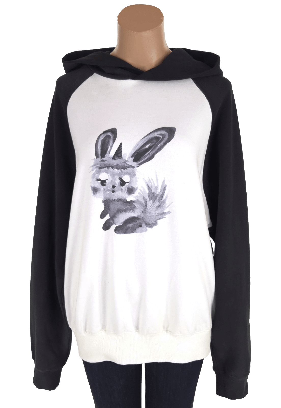 WE11DONE Welldone Rabbit Hoodie Size S Womens Unisex Off-White Sweat Size S / US 4 / IT 40 - 2 Thumbnail