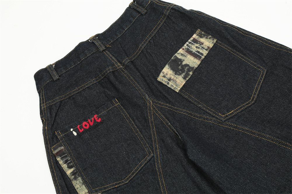 Jean Men's hip-hop trendy multi-pocket scimitar jeans Size US 32 / EU 48 - 5 Thumbnail