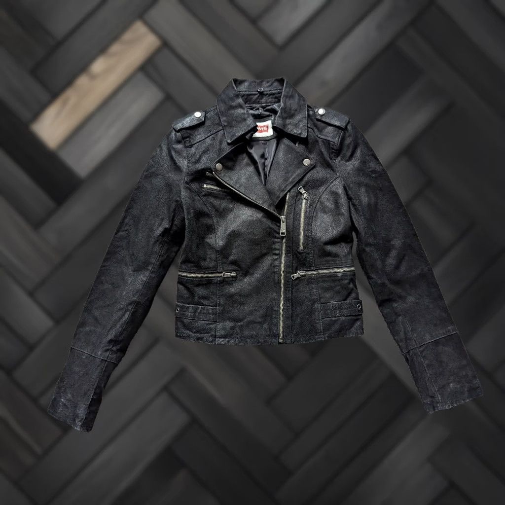 Levi's VINTAGE Levi's BIKER motorcycle jacket XS Women Leather Black Zip Jacket XS Women Leather Black BIKER 90s Size XS / US 0-2 / IT 36-38 - 1 Thumbnail