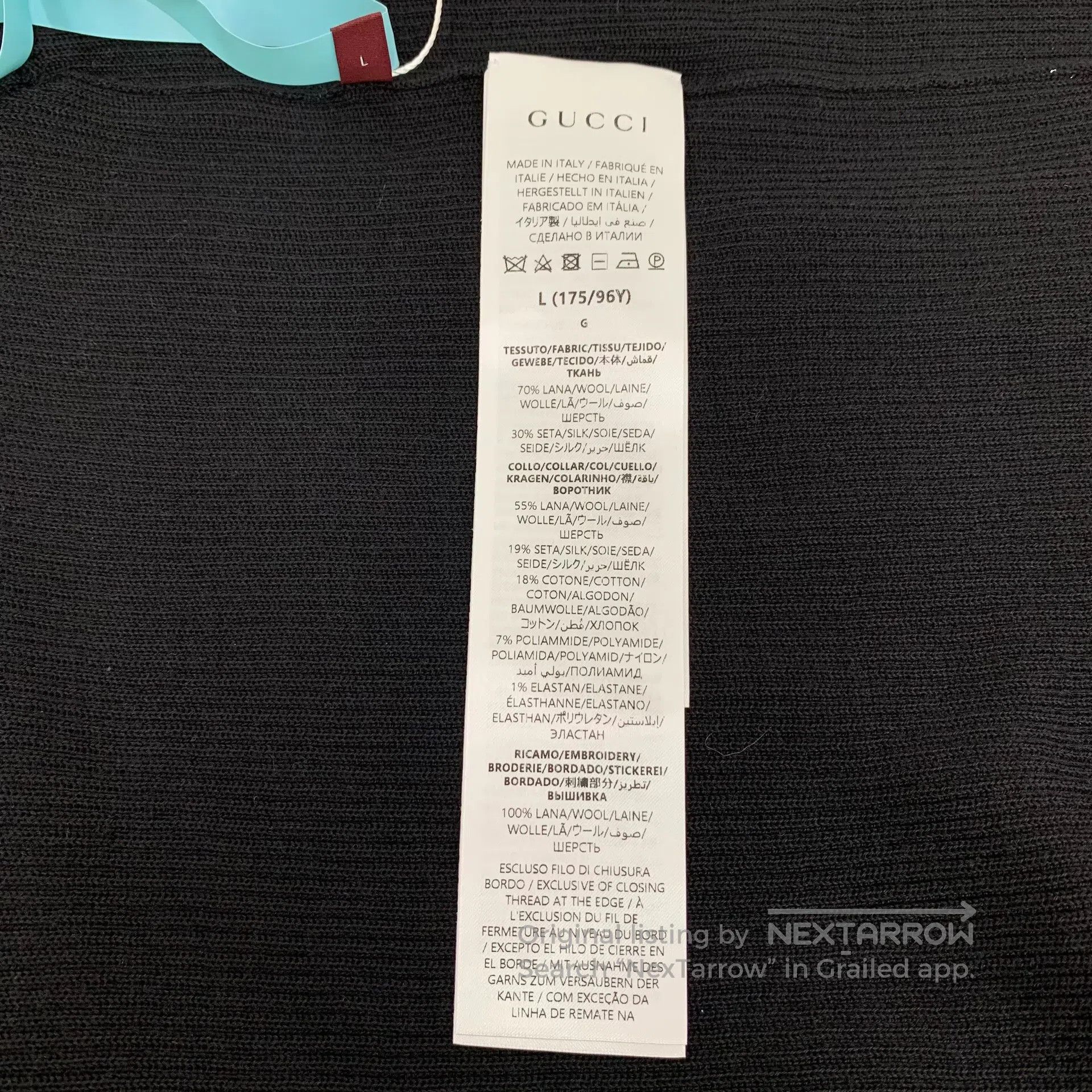 Gucci Guicci Black wool single-breasted long sleeve knit cardiga Size L / US 10 / IT 46 - 8 Thumbnail