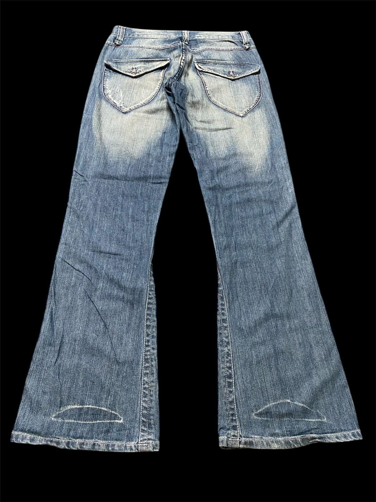 Japanese Brand Flare Jeans Japanese Icca Washed Blue Vintage Size US 31 - 1 Thumbnail