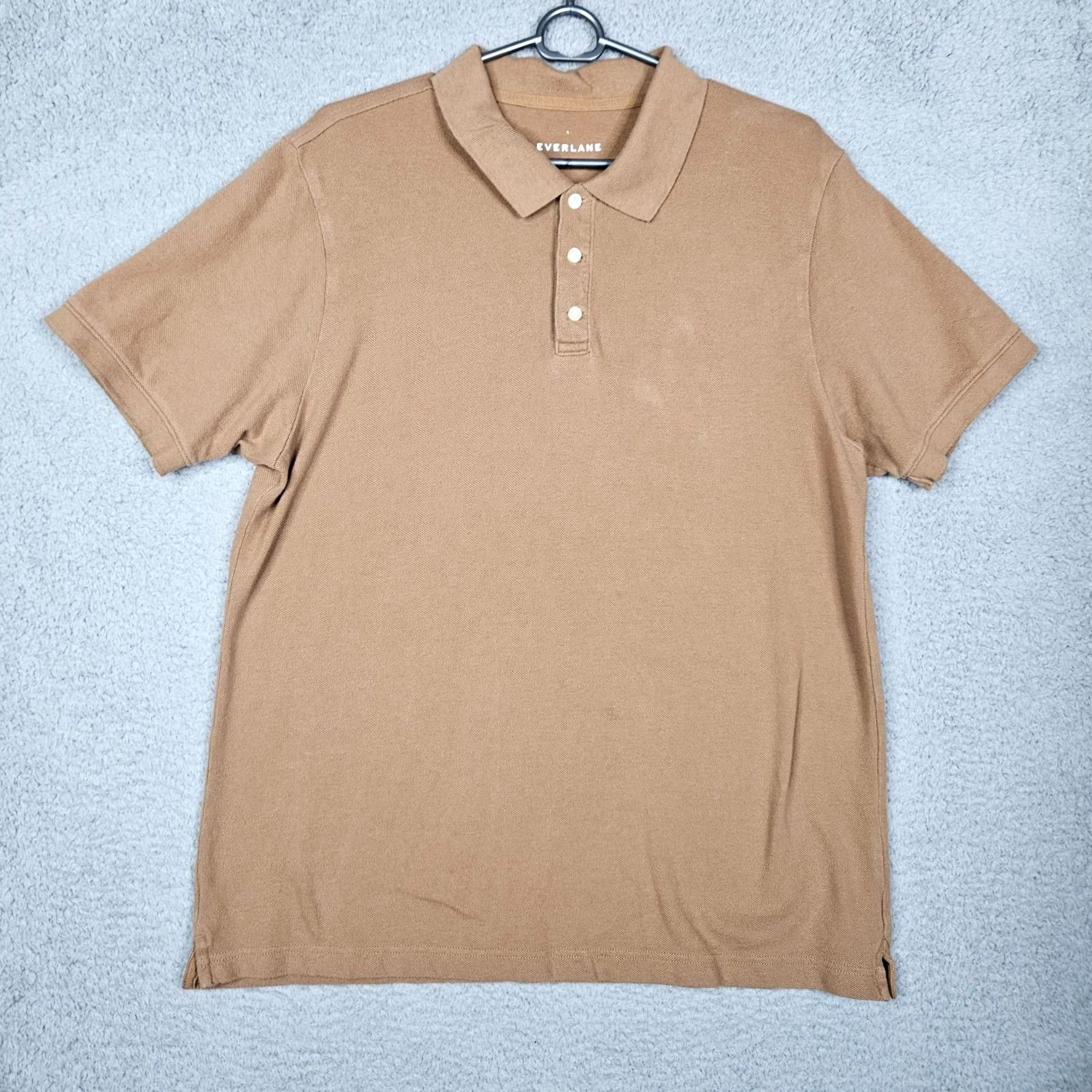 Everlane Everlane Polo Shirt Mens Brown 1/4 Button Up Short Sleeve Size L Polo Shirt Brown Mens Regular Knit Short Sleeve Polo Shirt Polo Shirt Mens Brown Size US L / EU 52-54 / 3 - 2 Thumbnail