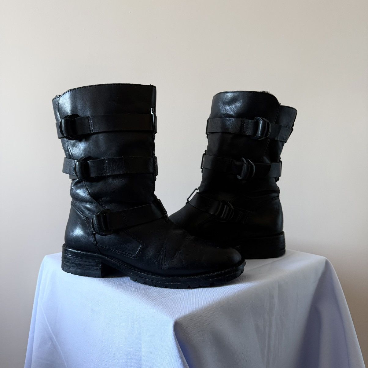 Dirk Bikkembergs 00s Avantgarde Strap Belt Boxing Biker Boots Guidi MoMa Vibe Size US 7 / IT 37 - 1 Thumbnail