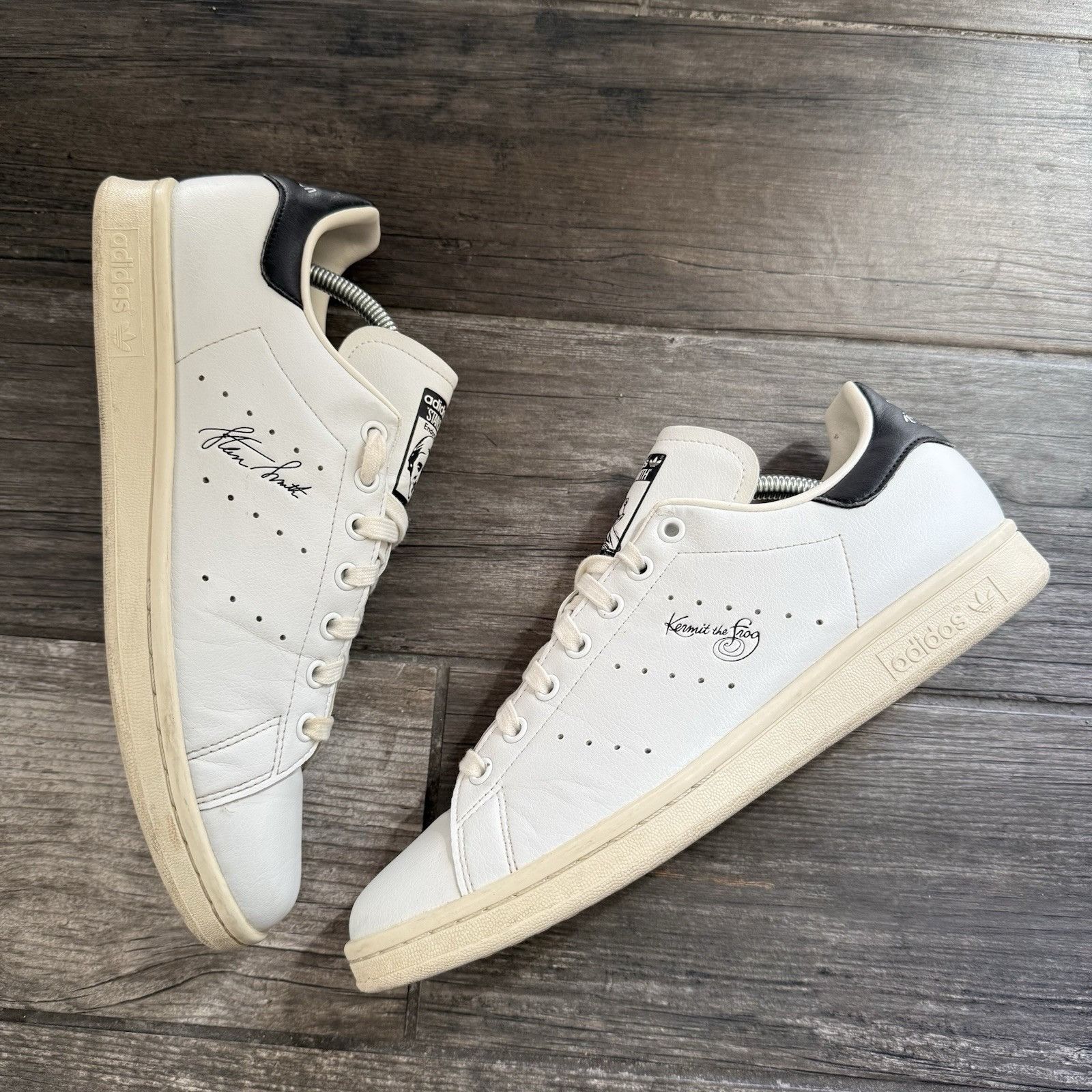 Adidas ADIDAS STAN SMITH DISNEY KERMIT THE FROG WHITE SNEAKERS GX95 Size US 10 / EU 43 - 1 Thumbnail