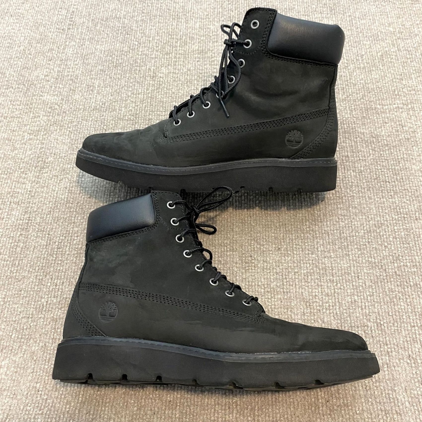 Timberland Timberland Boots Womens Size 10 Black Nubuck Ankle Combat Lace Up A15TM Size US 10 / IT 40 - 2 Thumbnail