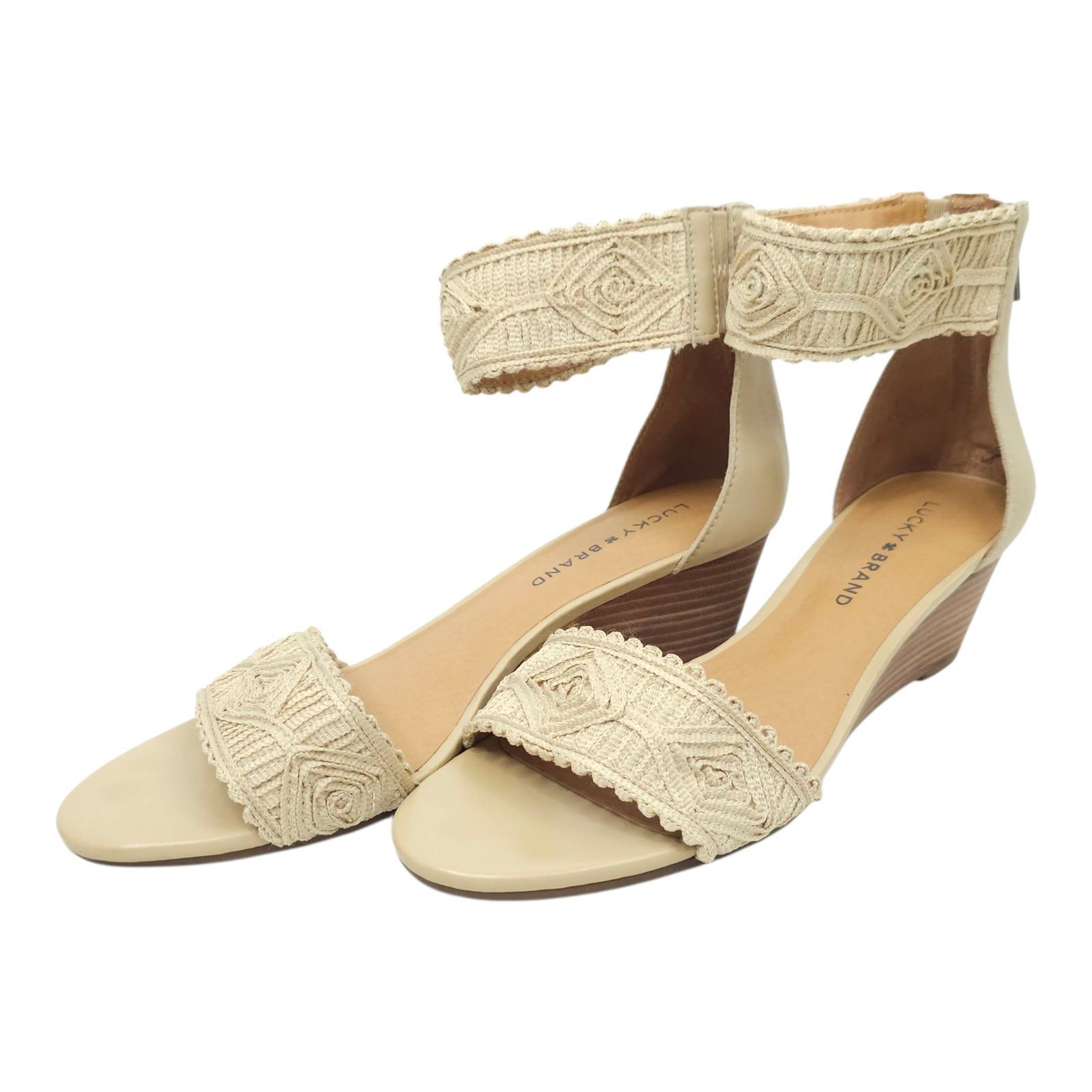 Lucky Brand Lucky Brand Joshelle Wedge Heel Sandal Women 8.5 M Ankle Str Size US 8.5 / IT 38.5 - 1 Thumbnail