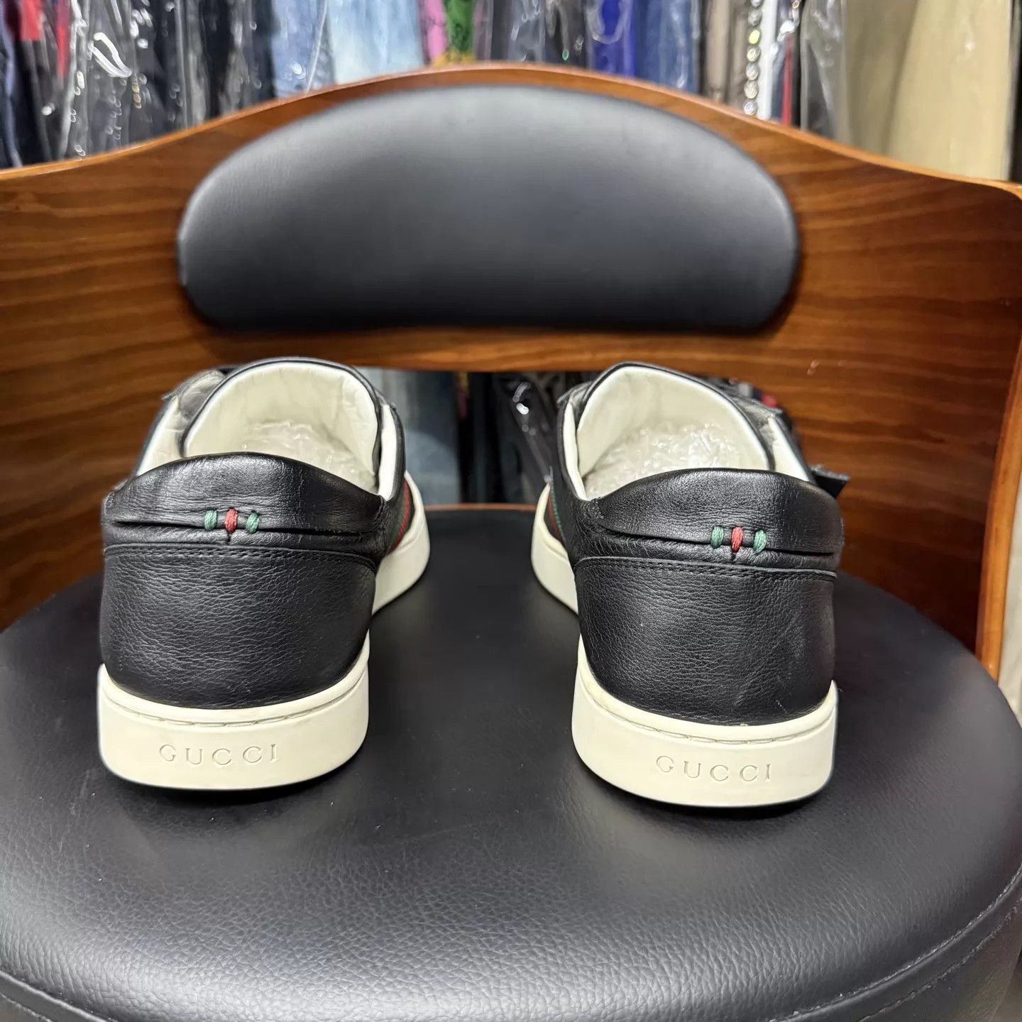 Gucci Gucci GG Buckle Black Sneaker 8/42 Size US 9 / EU 42 - 3 Thumbnail