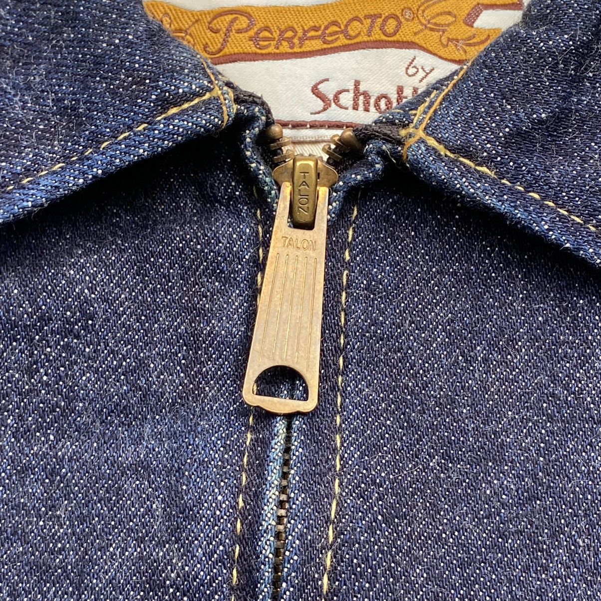 Schott 90s Perfecto by Schott Nyc Selvedge Zip Up Denim Jacket Size US M / EU 48-50 / 2 - 7 Thumbnail