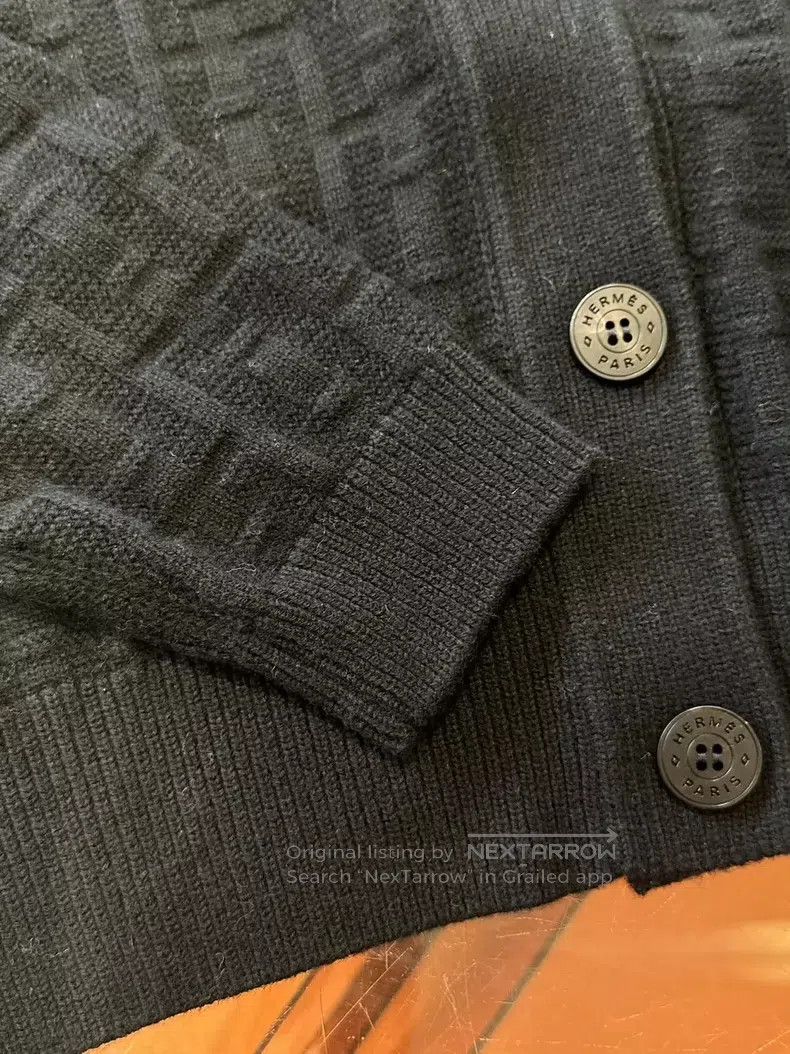 Hermes Hermes Knitted Cardigan Sweater Black Size XXS / US 00 / IT 34 - 4 Thumbnail