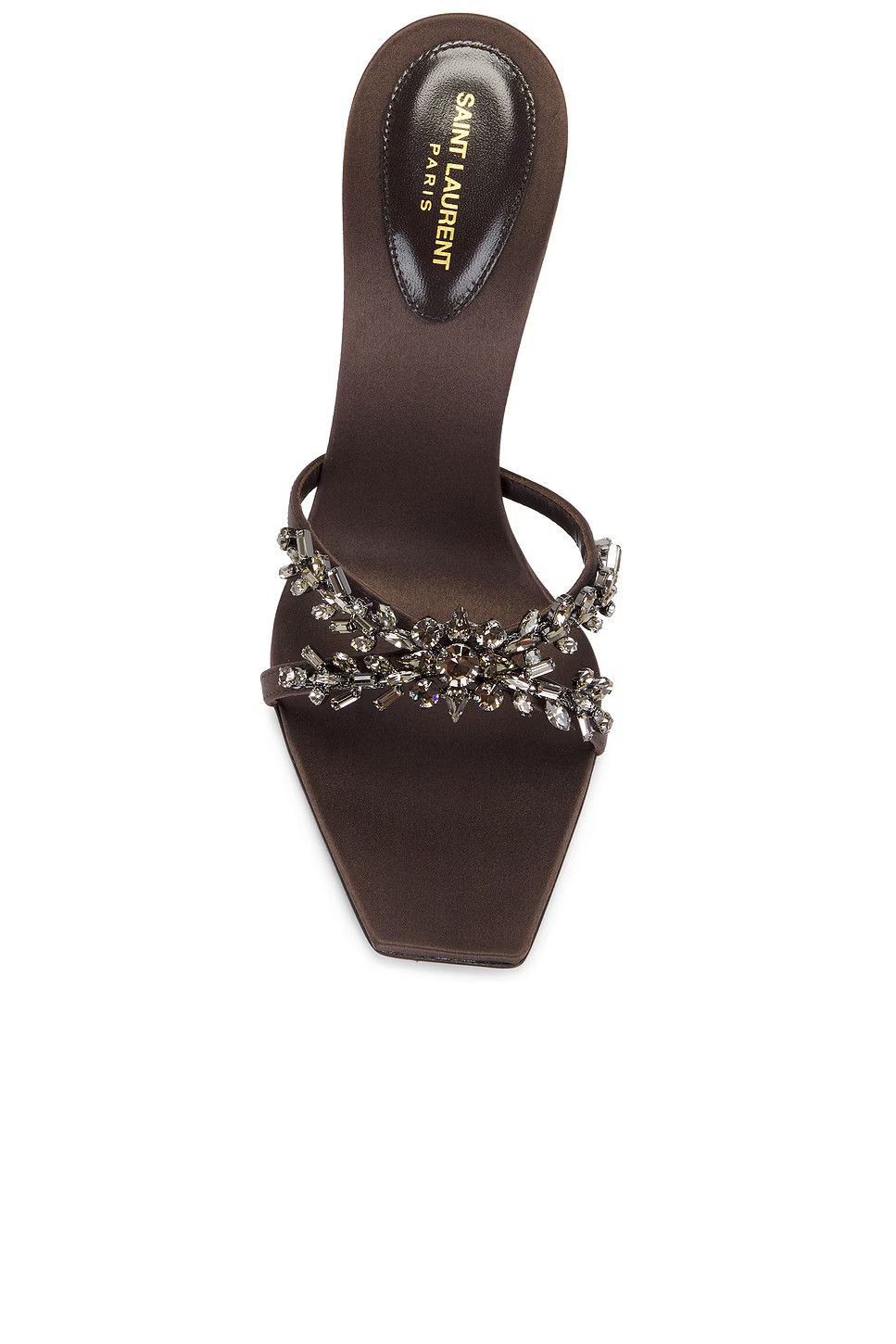 Saint Laurent Paris o1tr1nto0326 799991 Liz Mules in Satin Crepe in Dark Rust Size US 9 / IT 39 - 4 Thumbnail