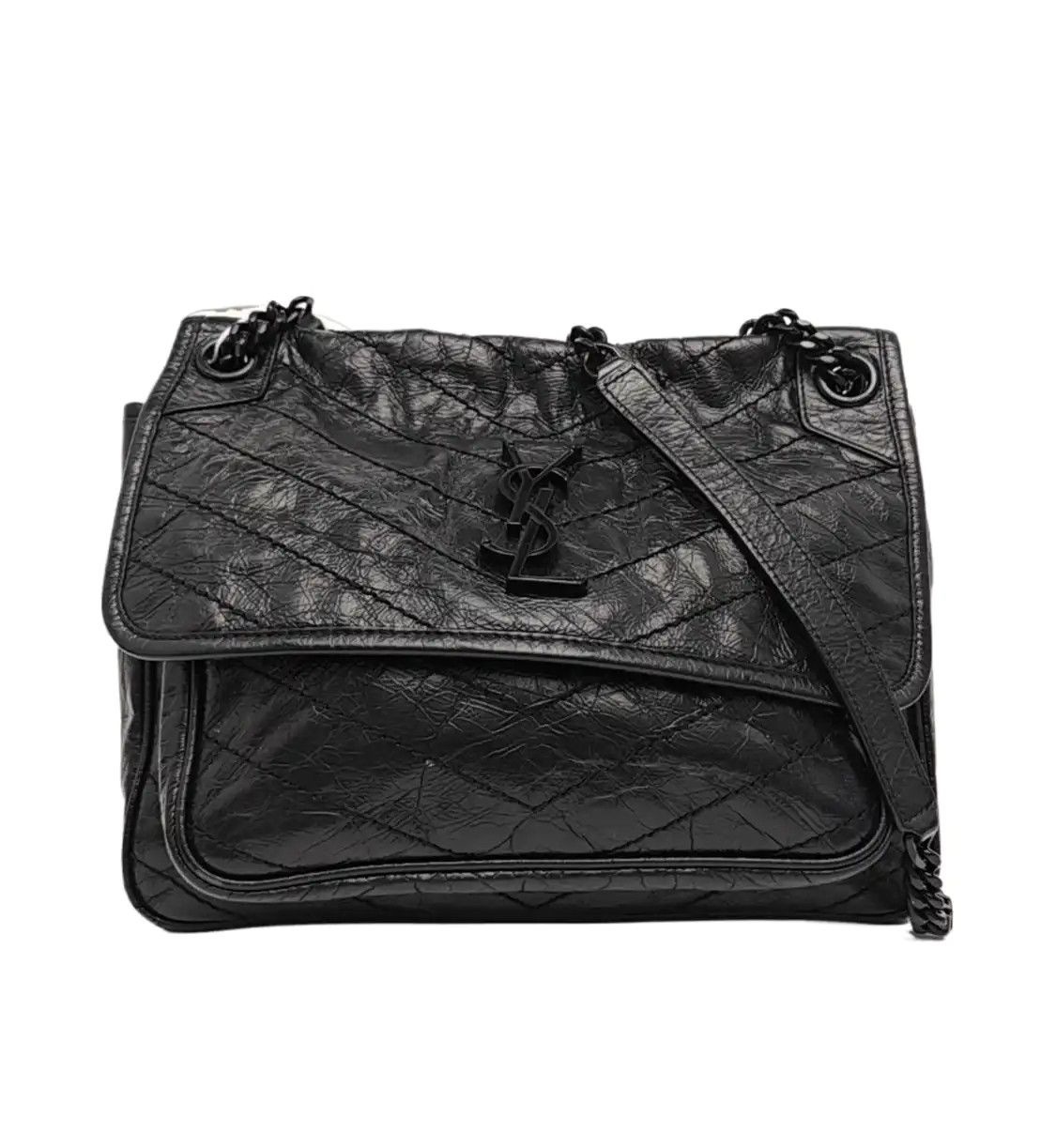 Saint Laurent Paris Saint Laurent Paris YSL NIKI black cowhide leather quilted Vshoulder bag black r Size ONE SIZE - 1 Thumbnail