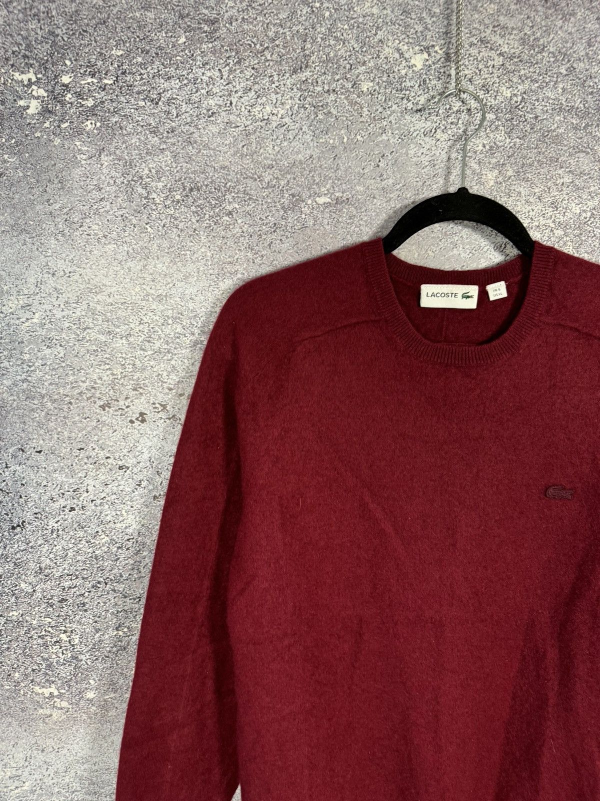 Lacoste × Vintage Lacoste Sweater Mens Red Size S(6) 100% Cashmere Knit Crew N Size US S / EU 44-46 / 1 - 2 Thumbnail