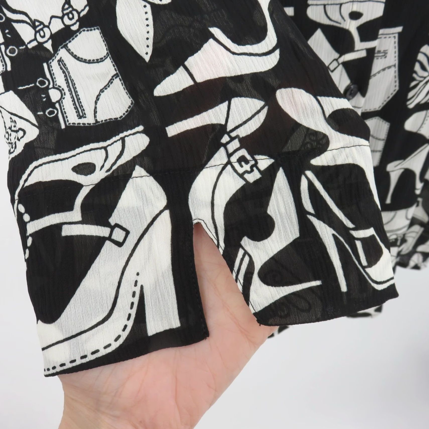 Vintage VINTAGE Alfred Dunner Blouse Shirt Tank Set NEW Women 20W Black White Print Handbag Print? Size 3XL / US 20-22 - 4 Thumbnail