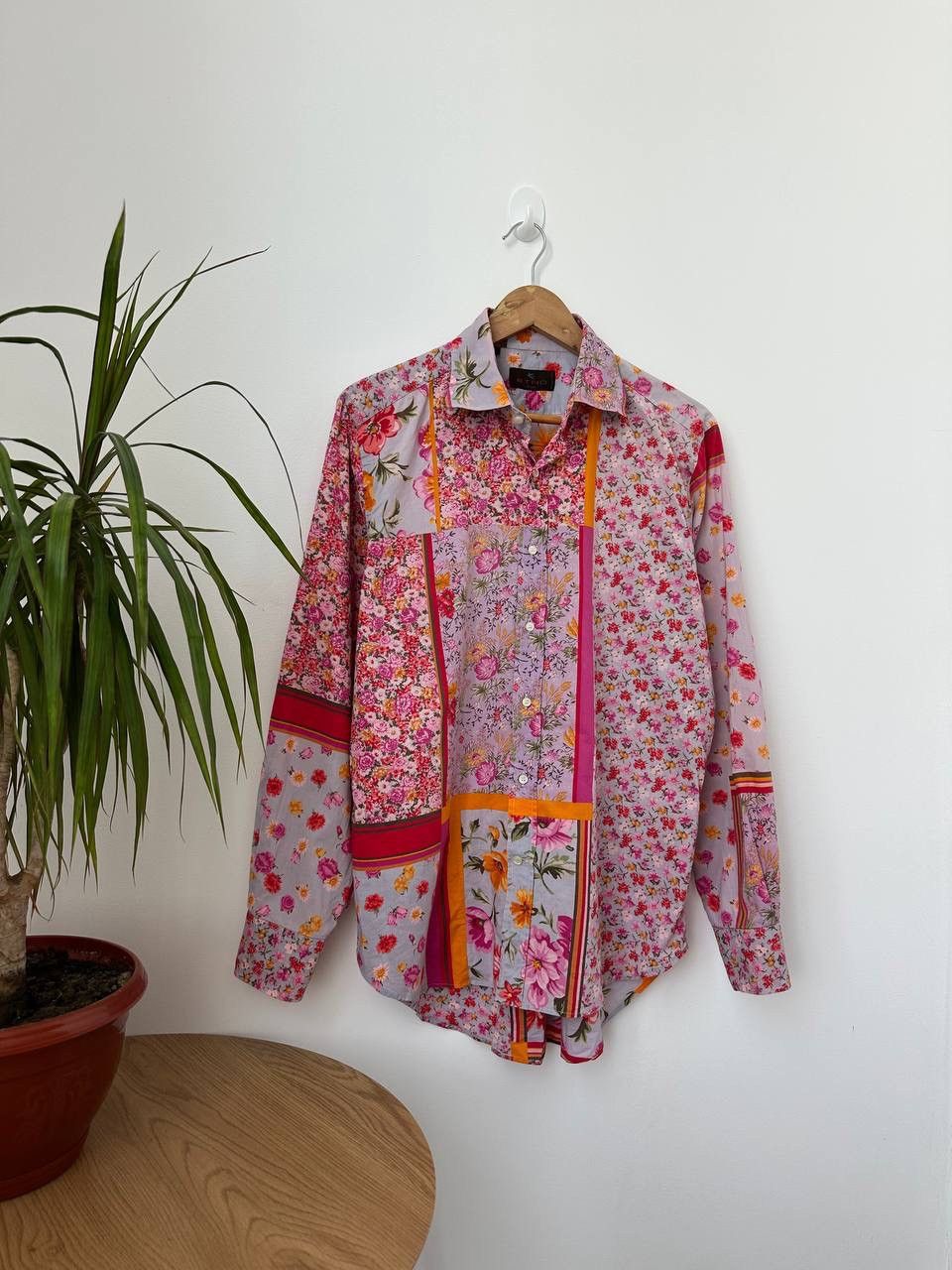 Etro × Vintage Vintage Etro Flowers Pink Womens Shirt Size L / US 10 / IT 46 - 6 Thumbnail