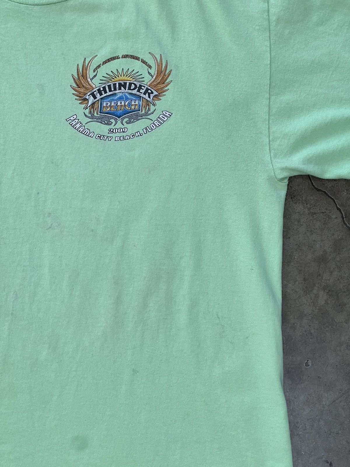 Harley Davidson Vintage 2009 Motorcycle Rally Thunder Beach Engine Wings XL Size US XL / EU 56 / 4 - 6 Thumbnail